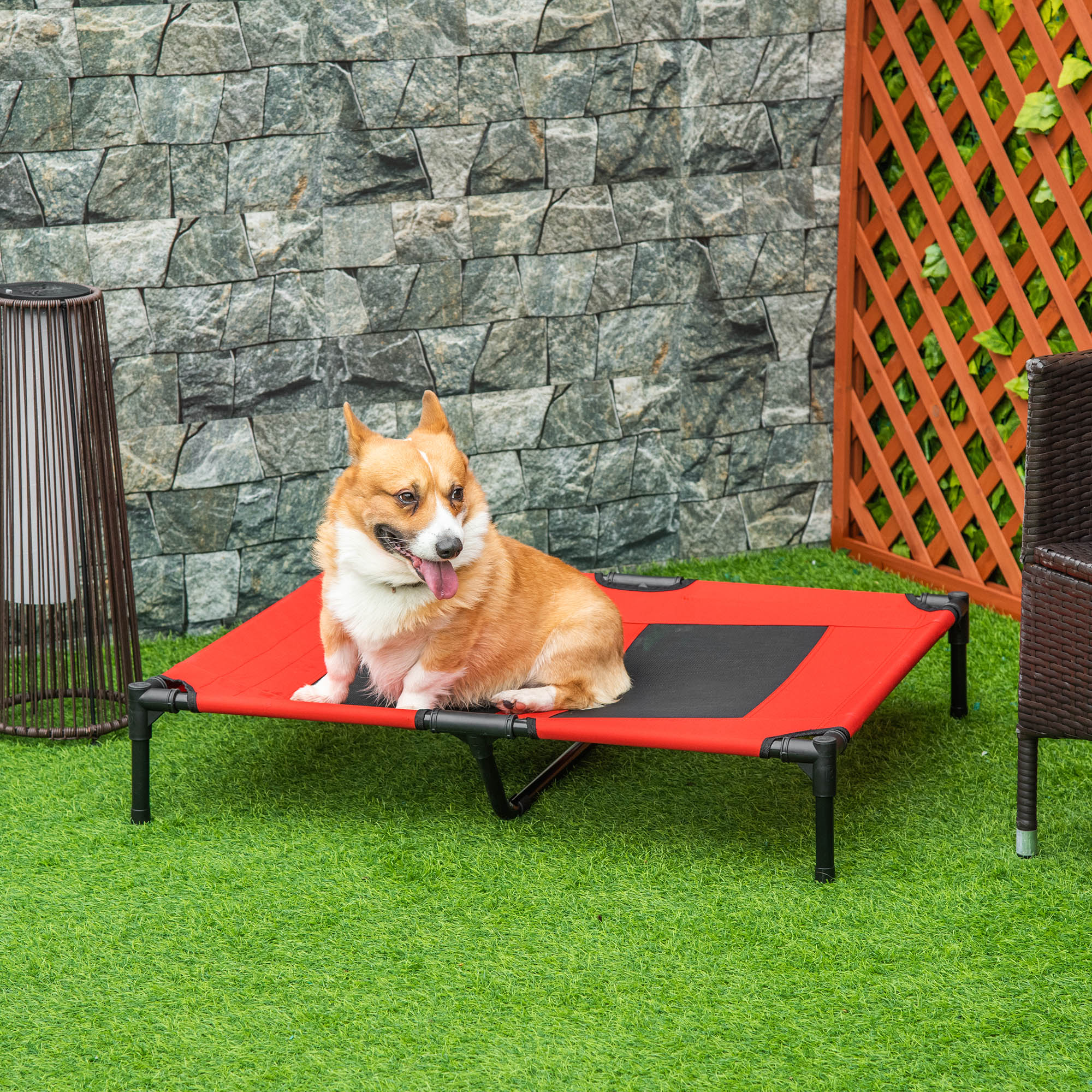 PawHut Erhöhtes Hundebett auf Füßen für Hunde und Katzen XXL Campingbett fü günstig online kaufen