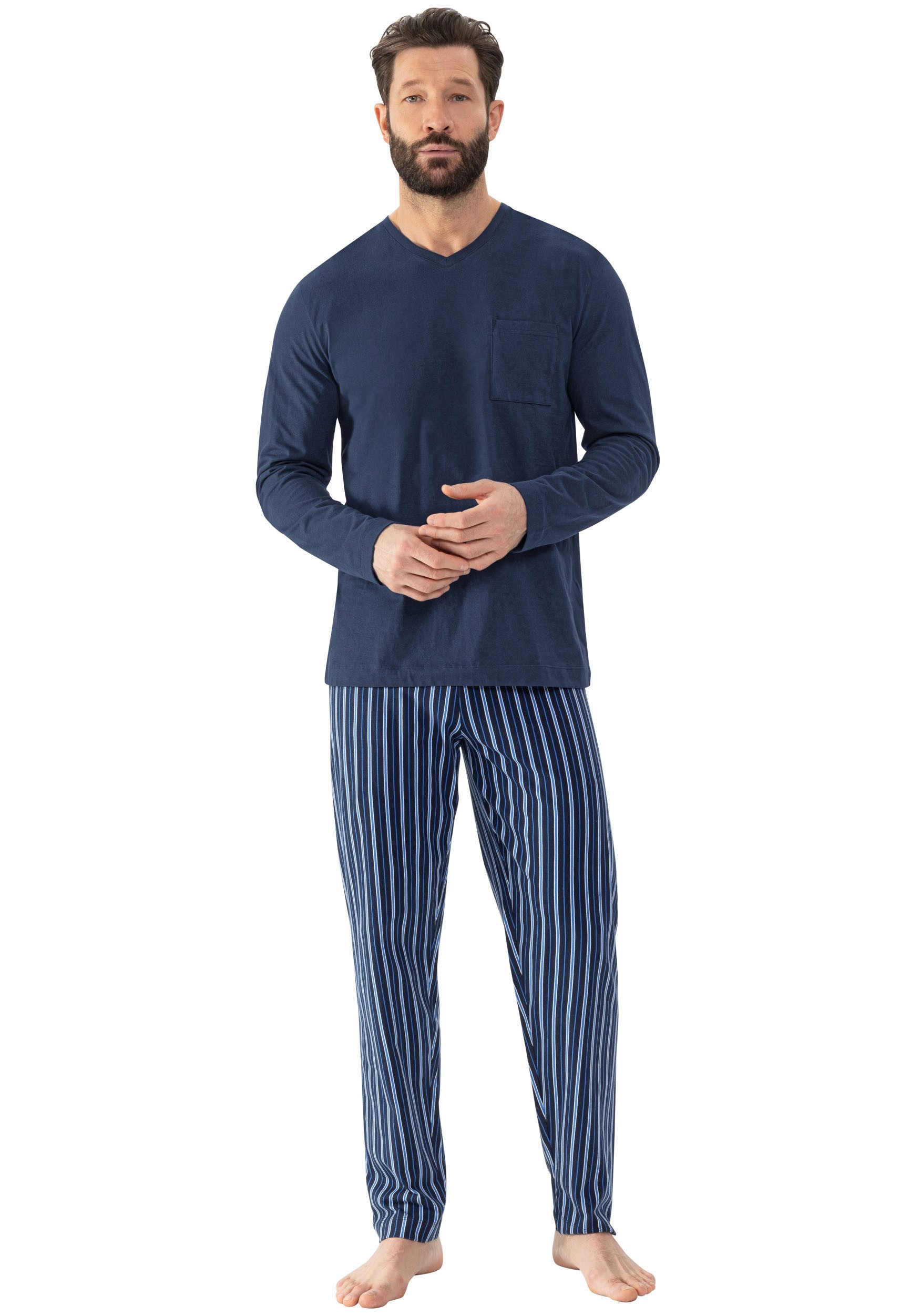 Mey Schlafanzug STRAIGHT (2 tlg) Langarm-Shirt günstig online kaufen