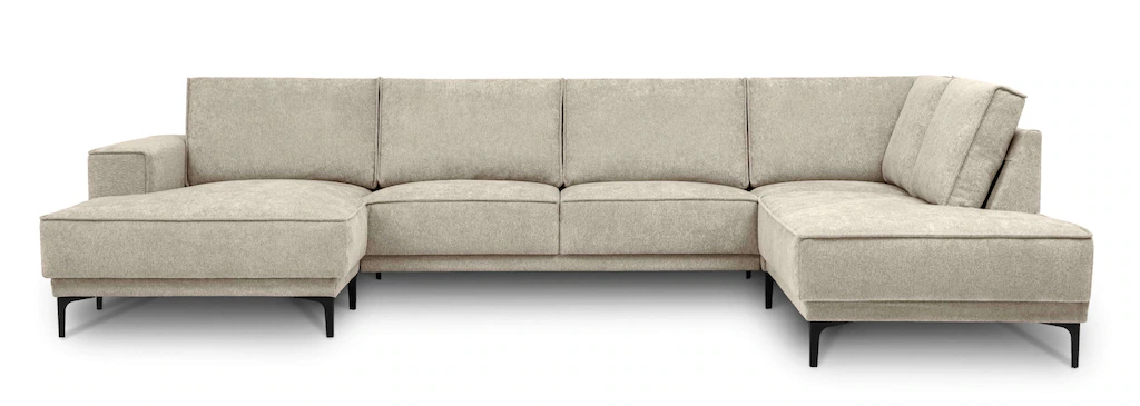 Places of Style Wohnlandschaft "XXL Sofa Oland, Struktur, Flachgewebe, Luxu günstig online kaufen