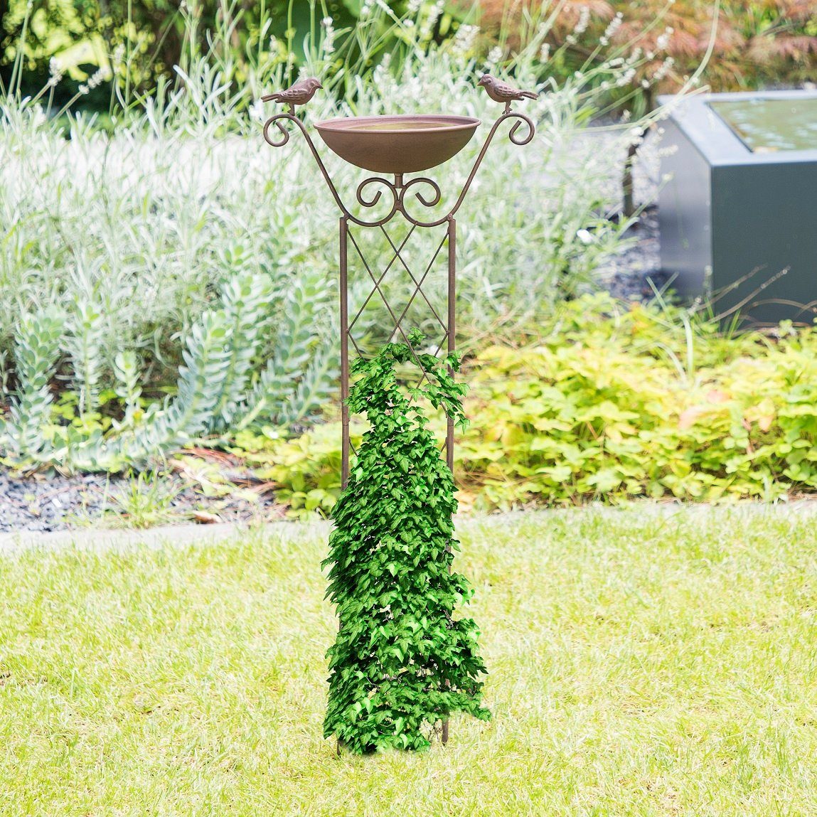 GartenHero Vogeltränke Vogeltränke Rankhilfe Metall Vogelbad günstig online kaufen