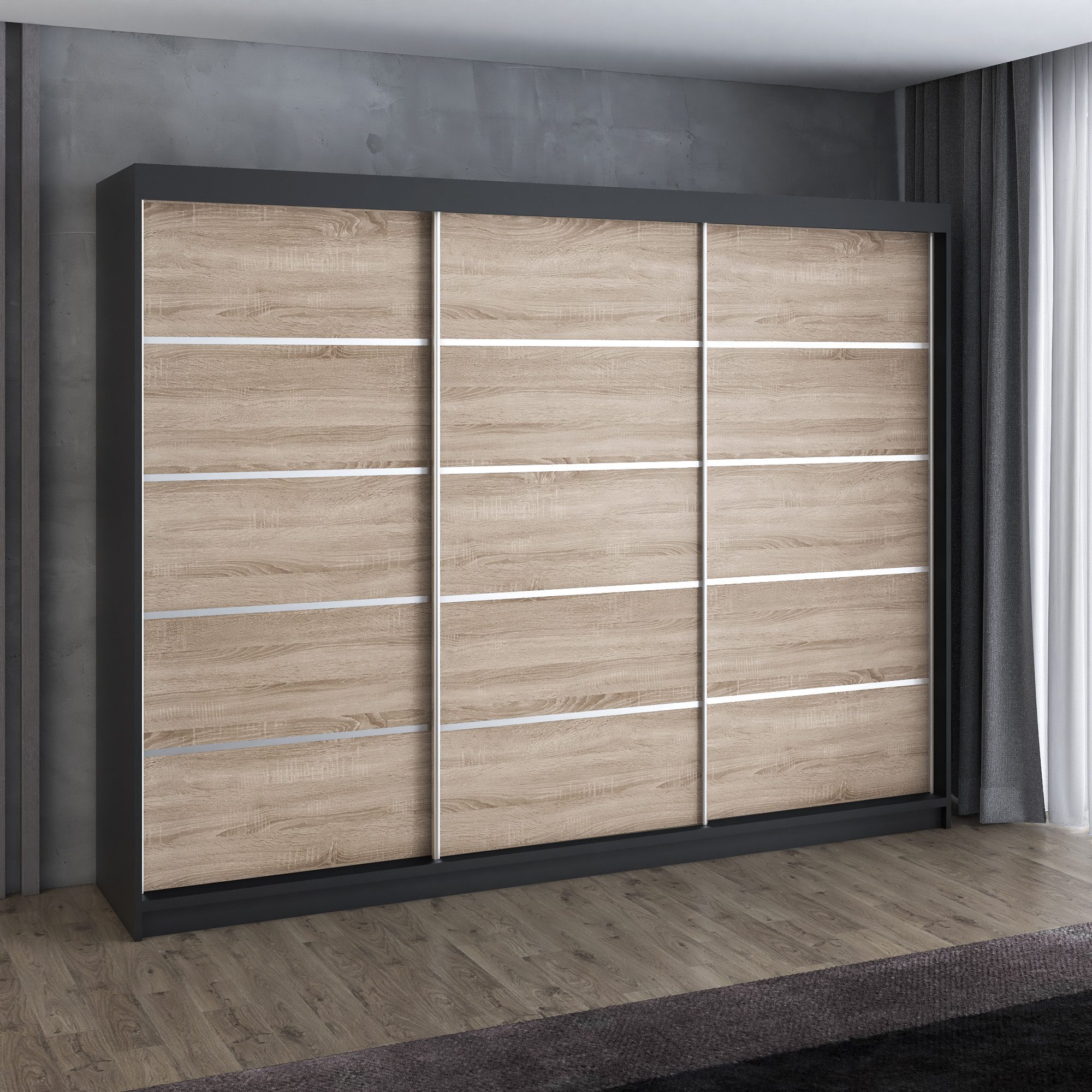A&J MöbelLand GmbH Schwebetürenschrank STIM 200CM, günstig online kaufen