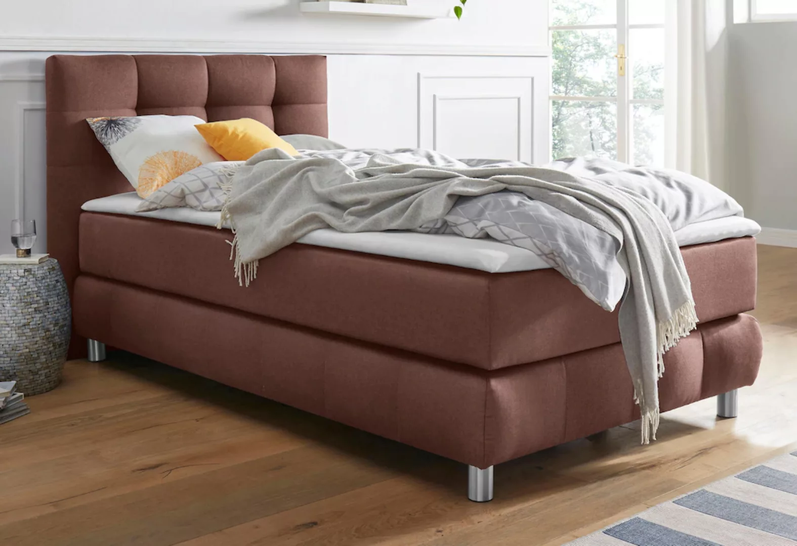 andas Boxspringbett "Salo", incl. Topper, 6 Breiten, 2 Härtegrade, TFK auch günstig online kaufen