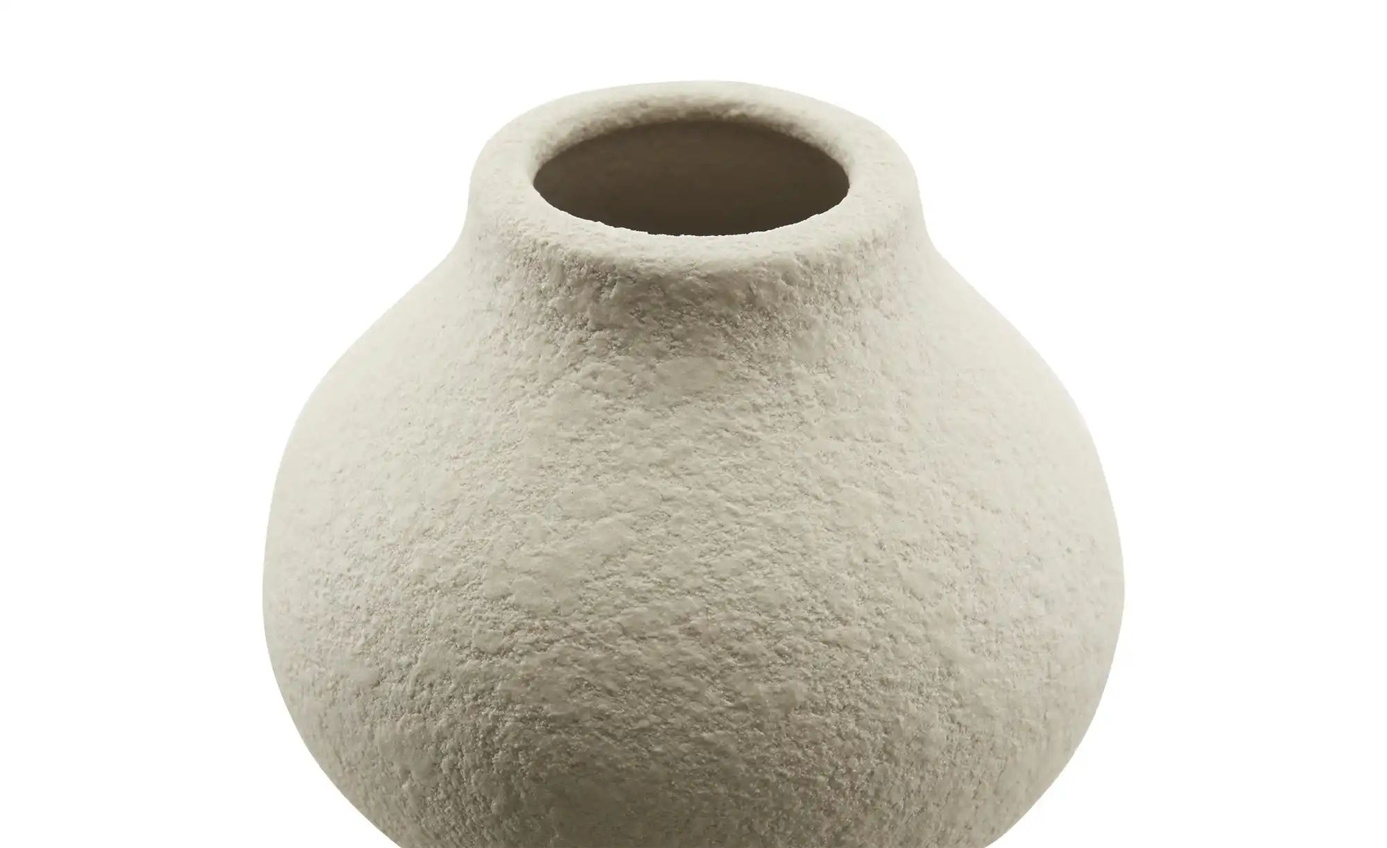 HOME STORY Vase ¦ creme ¦ Steinzeug ¦ Maße (cm): H: 11,5  Ø: 8.3 Accessoire günstig online kaufen