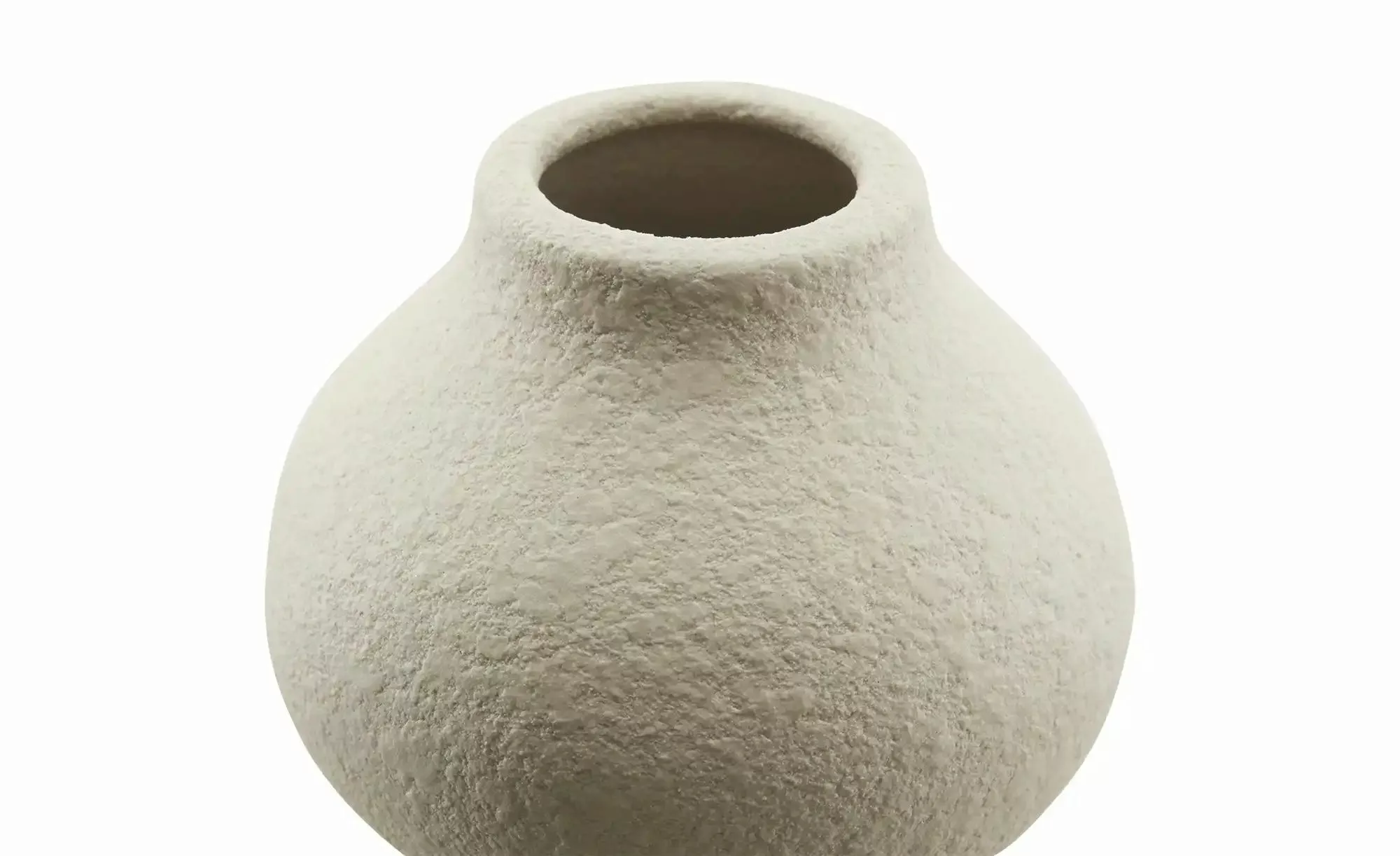 HOME STORY Vase   ¦ creme ¦ Steinzeug ¦ Maße (cm): H: 11,5  Ø: 8.3 Accessoi günstig online kaufen