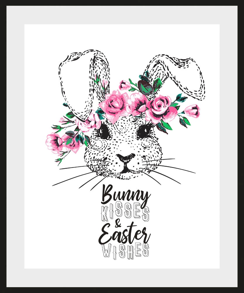 queence Bild "Aico", Hase-Hasen-Haustiere-Kunst-Ostern-Blumen, (1 St.), mit günstig online kaufen