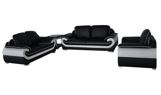 JVmoebel Sofa Schwarze 3+2+1 Sofagarnitur luxus Polstermöbel Design Neu, Ma günstig online kaufen