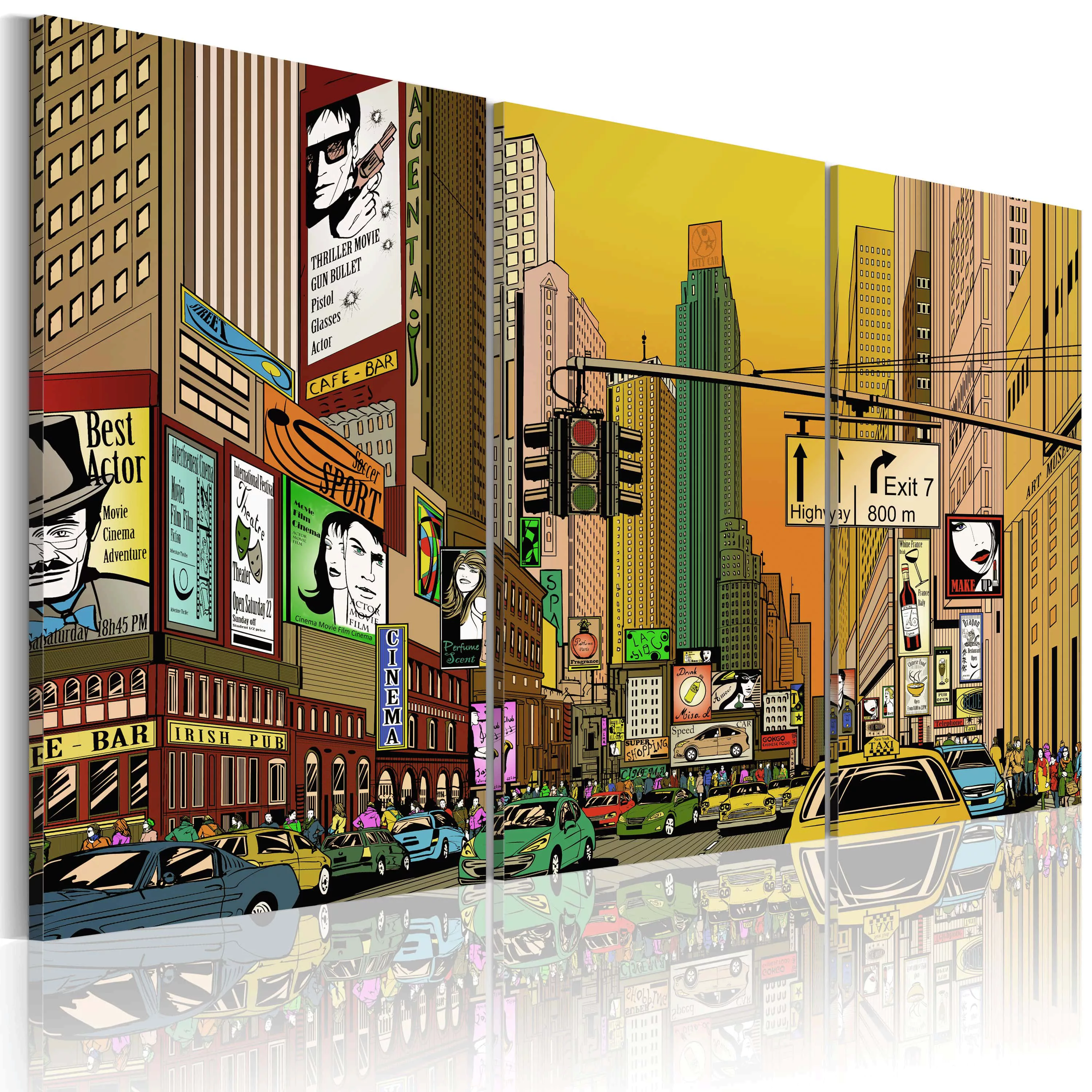 Wandbild - NYC im Comic günstig online kaufen