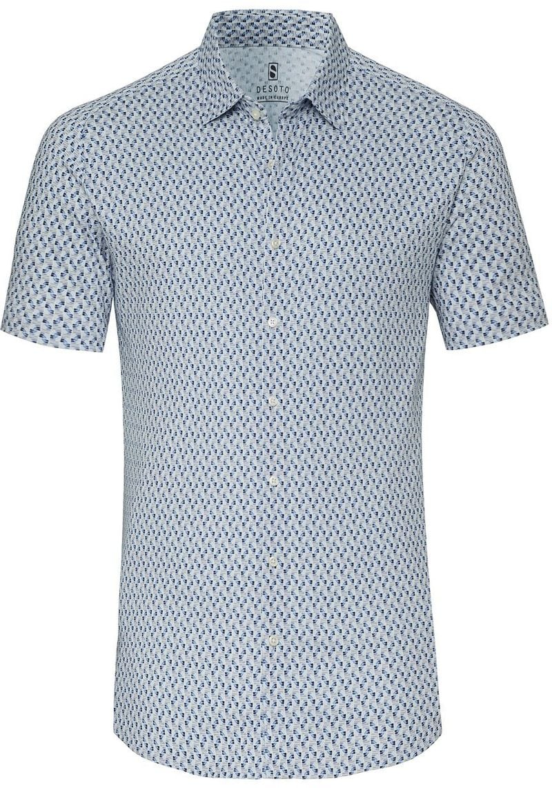 Desoto Short Sleeve Jersey Hemd Druck Blau - Größe L günstig online kaufen