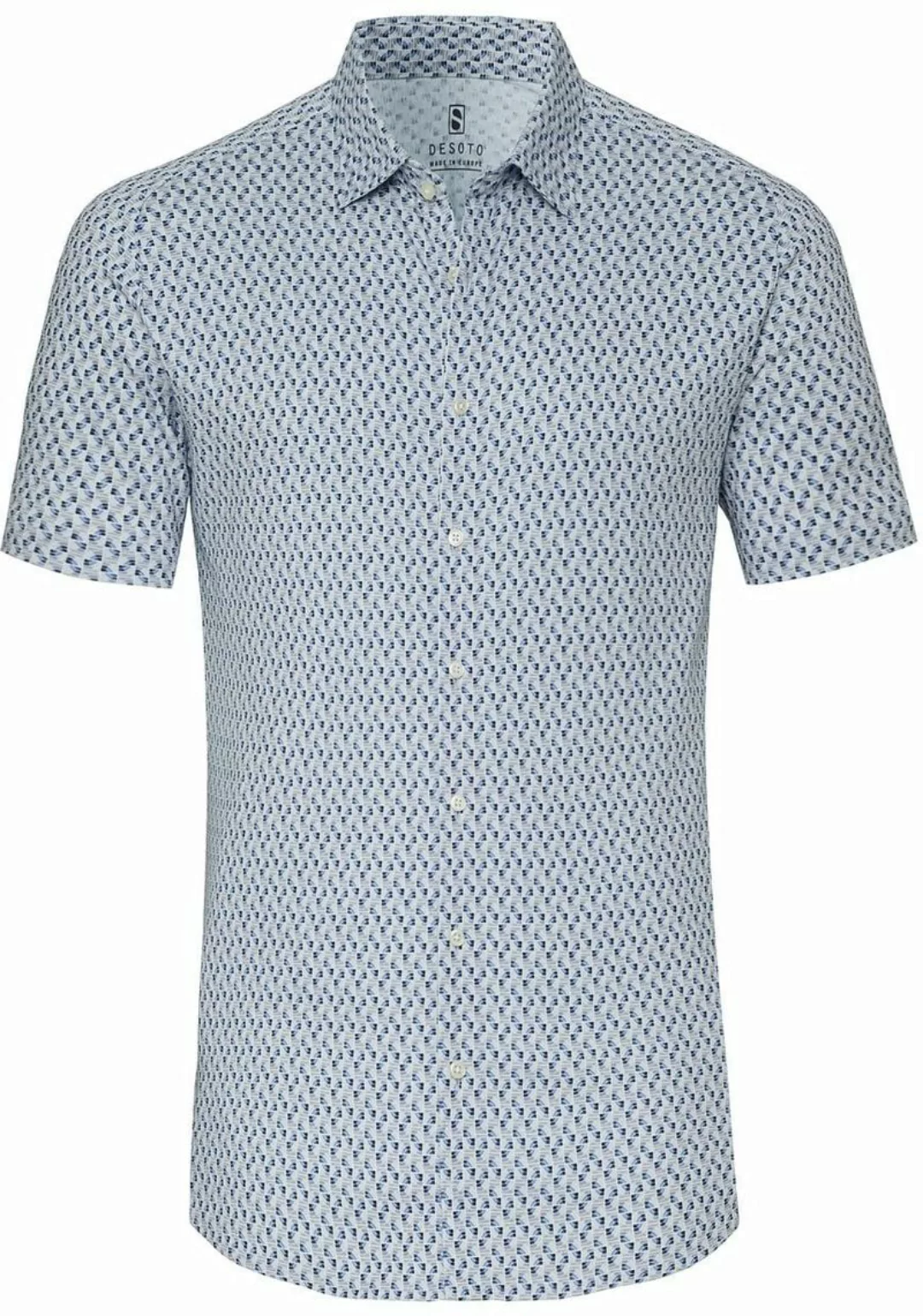 Desoto Short Sleeve Jersey Hemd Druck Blau - Größe 3XL günstig online kaufen