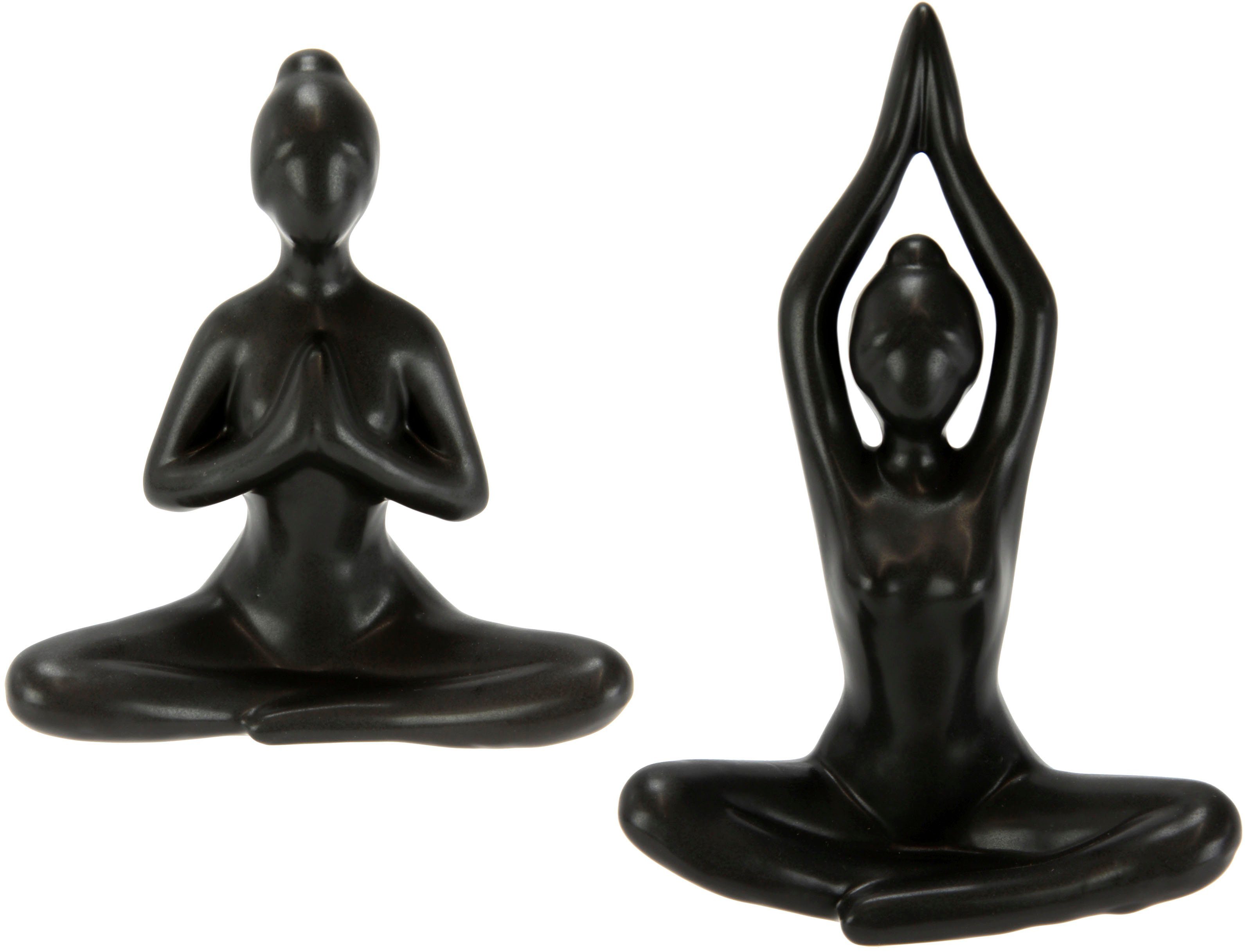 I.GE.A. Dekofigur Yoga-Frau, 2er Set, Yogafigur, günstig online kaufen