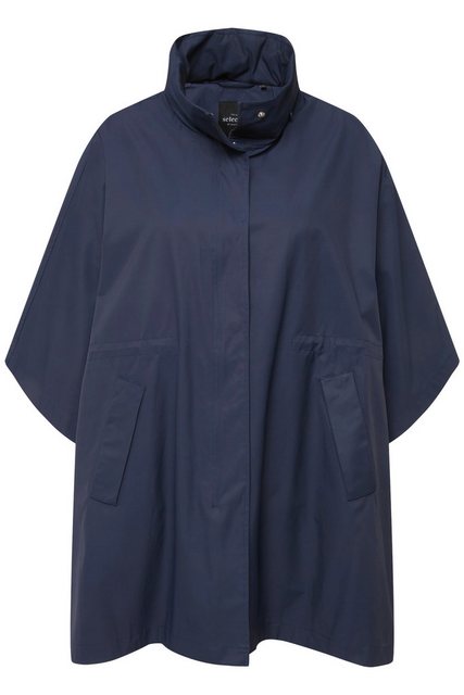 Ulla Popken Outdoorjacke Cape-Jacke oversized Stehkragen Seiten-Druckknöpfe günstig online kaufen