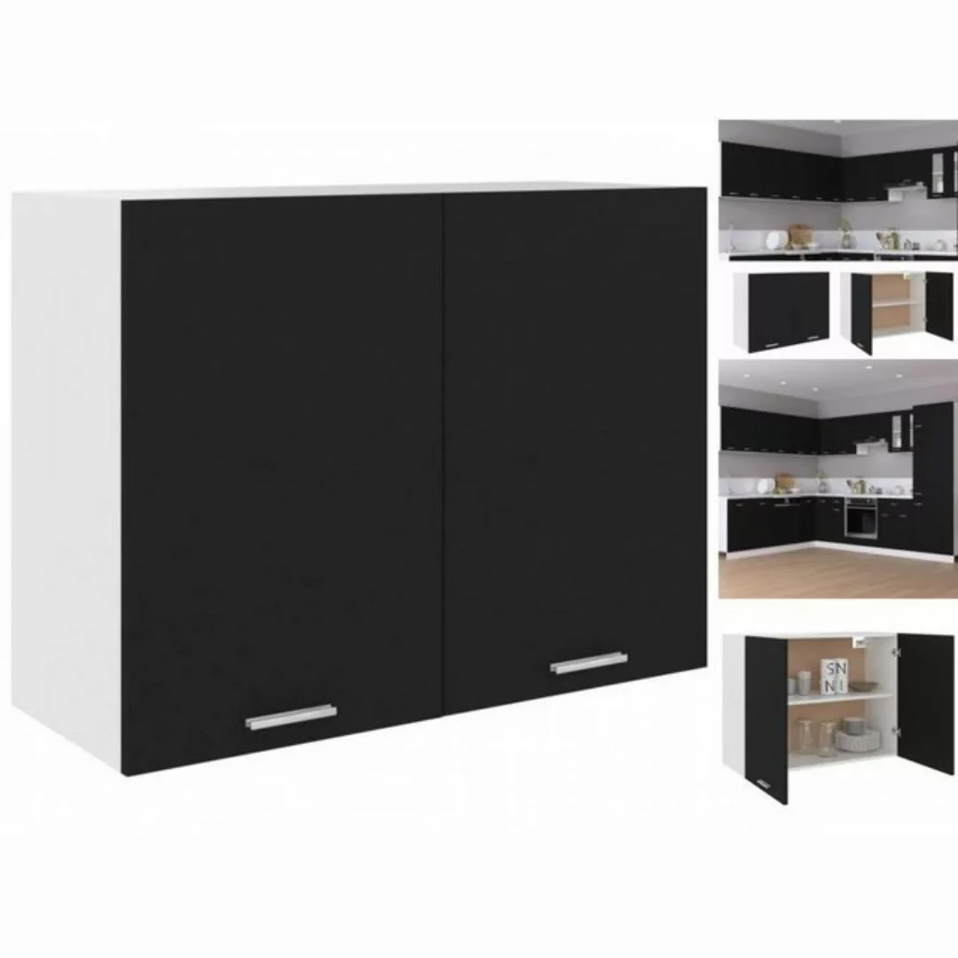 vidaXL Unterschrank Hängeschrank Schwarz 80x31x60 cm Spanplatte günstig online kaufen