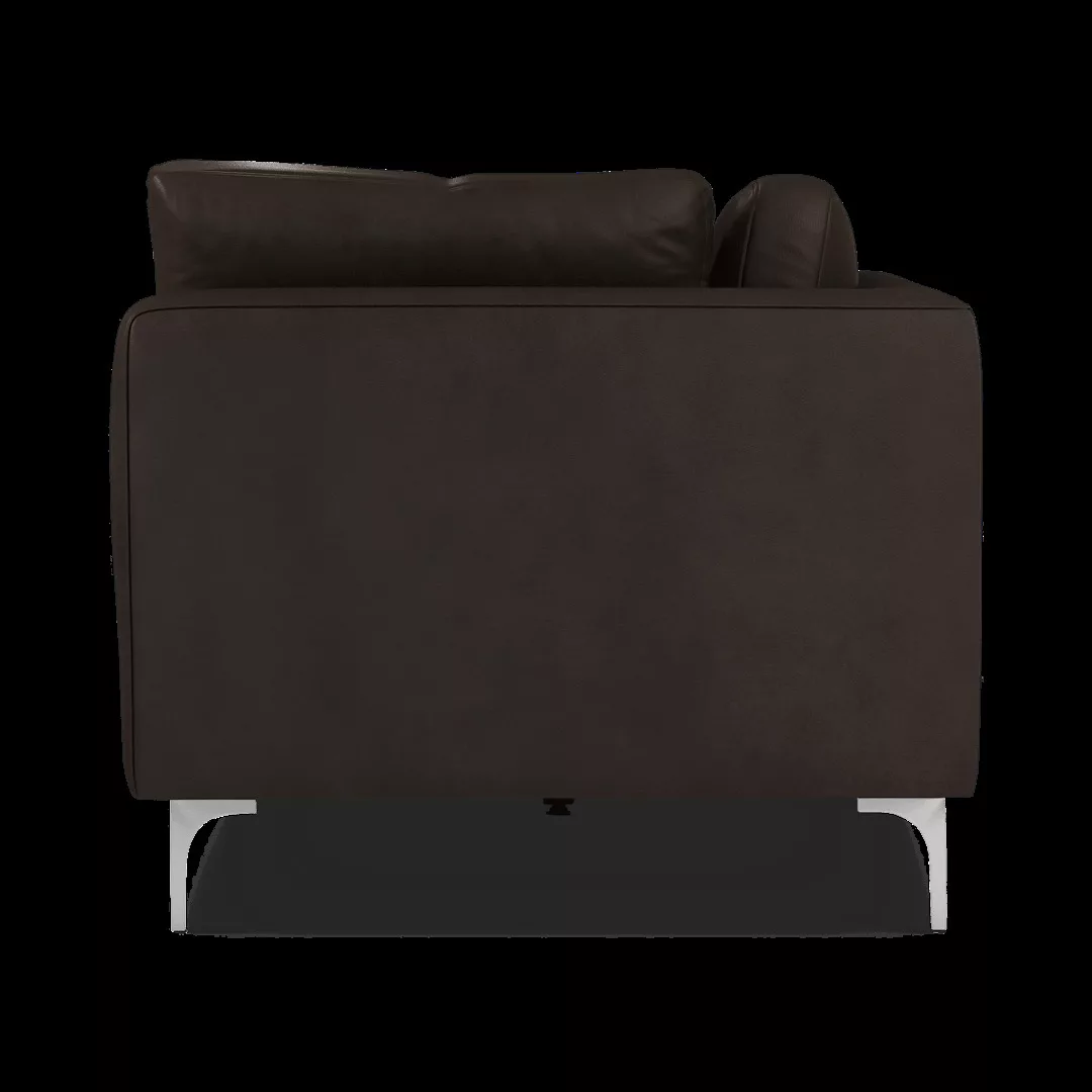 Monterosso 3-Sitzer Sofa, Leder in Dunkelbraun und Chrom - MADE.com günstig online kaufen