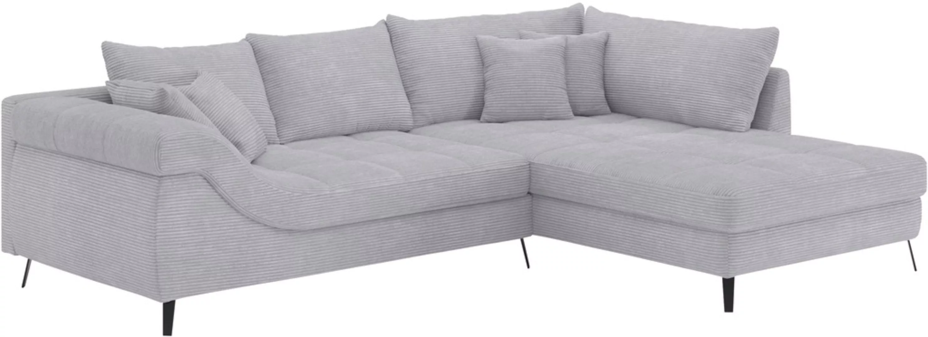 Mr. Couch Ecksofa "Portofino L-Form", 4 Bezugsqualitäten, 13,5 cm hohe Meta günstig online kaufen