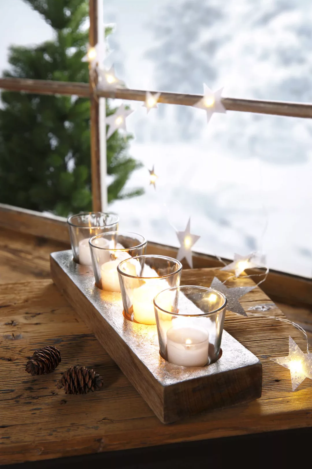 Creativ deco Teelichthalter "Weihnachtsdeko, Adventsleuchter", aus massivem günstig online kaufen