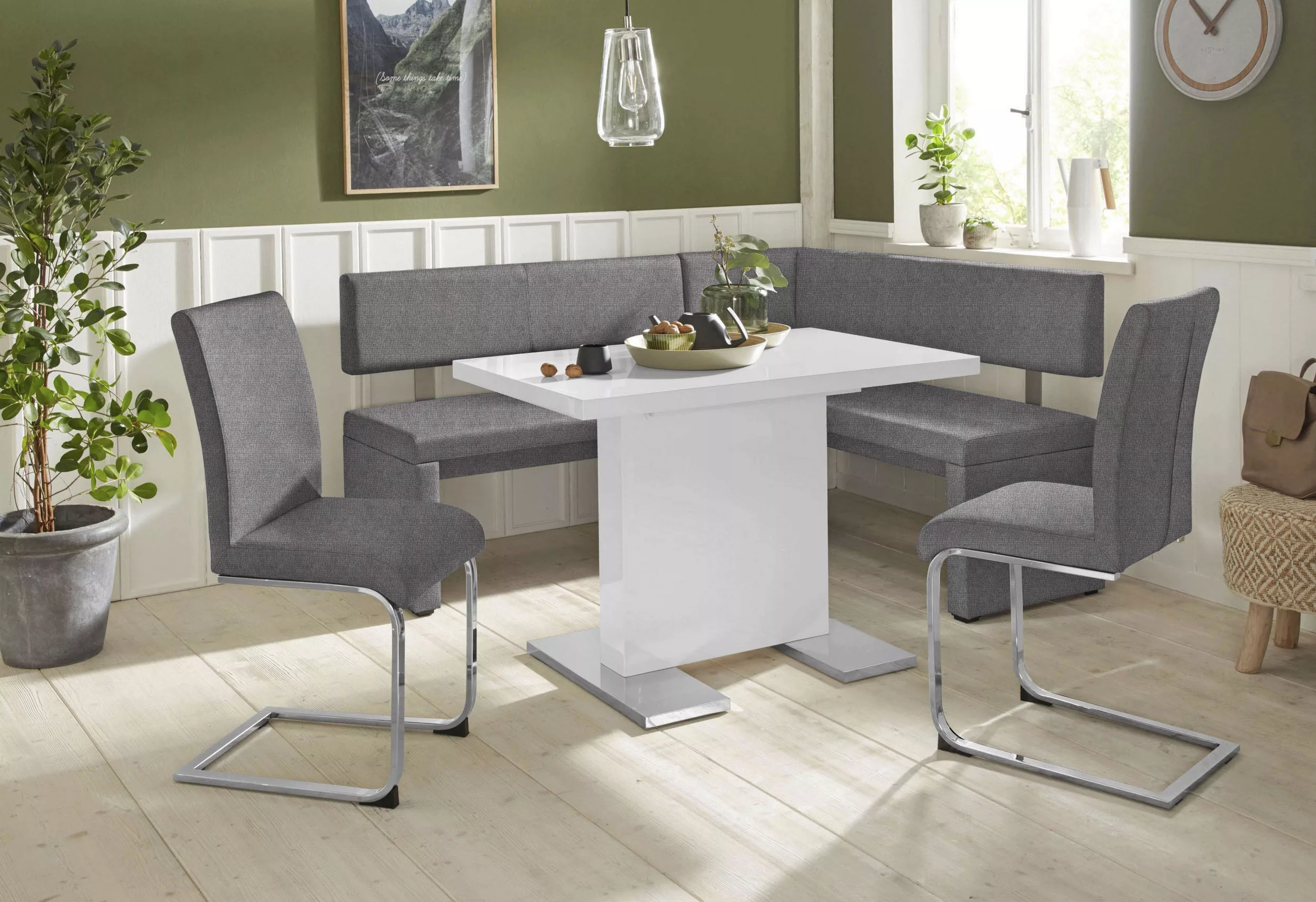 Home affaire Freischwinger "Charissa", (Set), 2 St., Strukturstoff, Bezug i günstig online kaufen