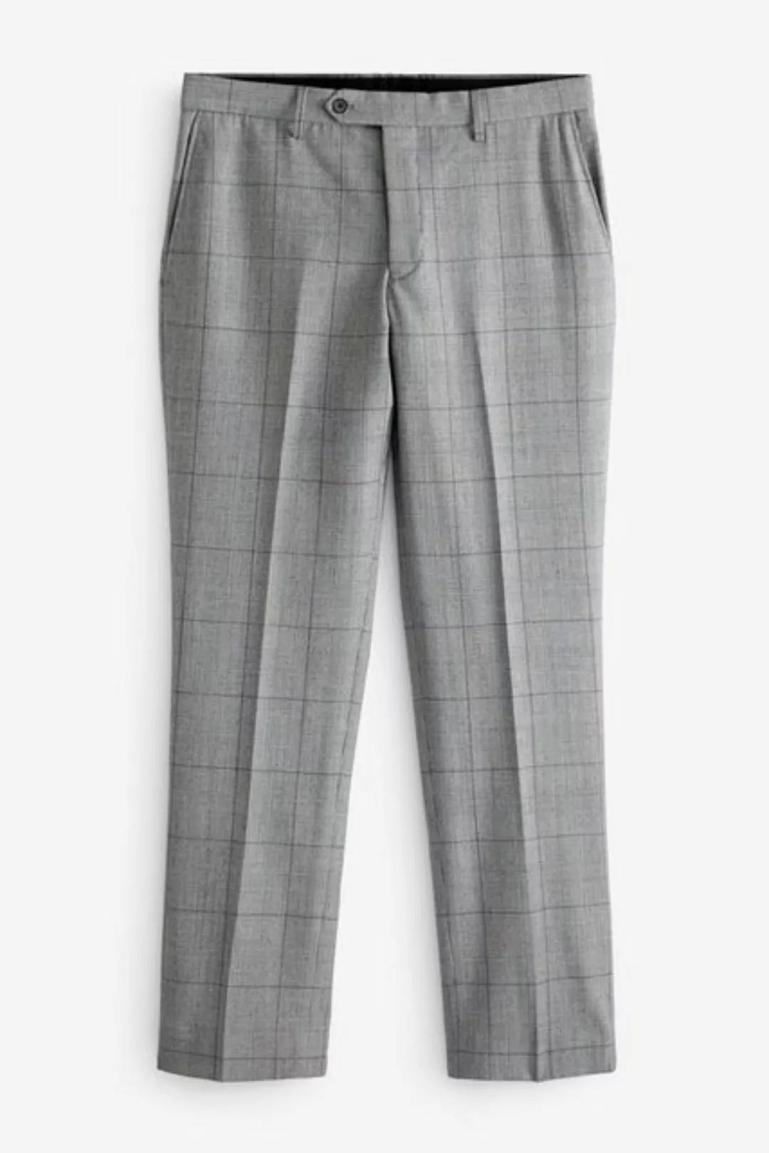 Next Anzughose Tailored Fit Anzughose aus Wollgemisch mit Karos (1-tlg) günstig online kaufen