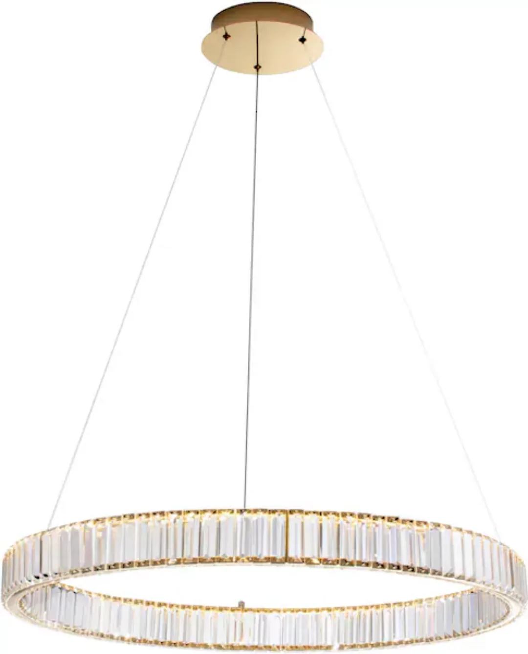 LED Pendelleuchte Aurelia in Gold und Transparent 47W 4895lm günstig online kaufen