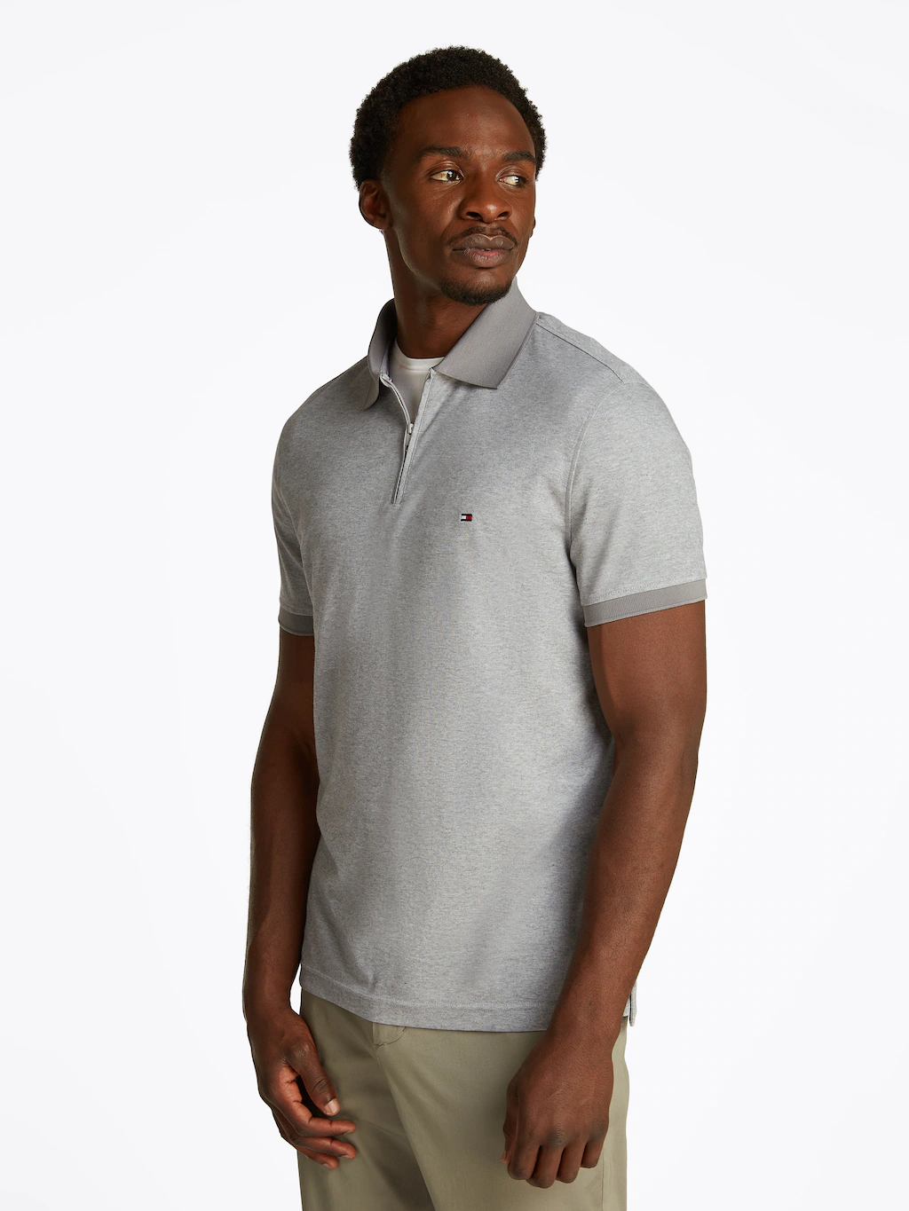 Tommy Hilfiger Poloshirt "PERFORMANCE OXFORD ZIP REG POLO" günstig online kaufen