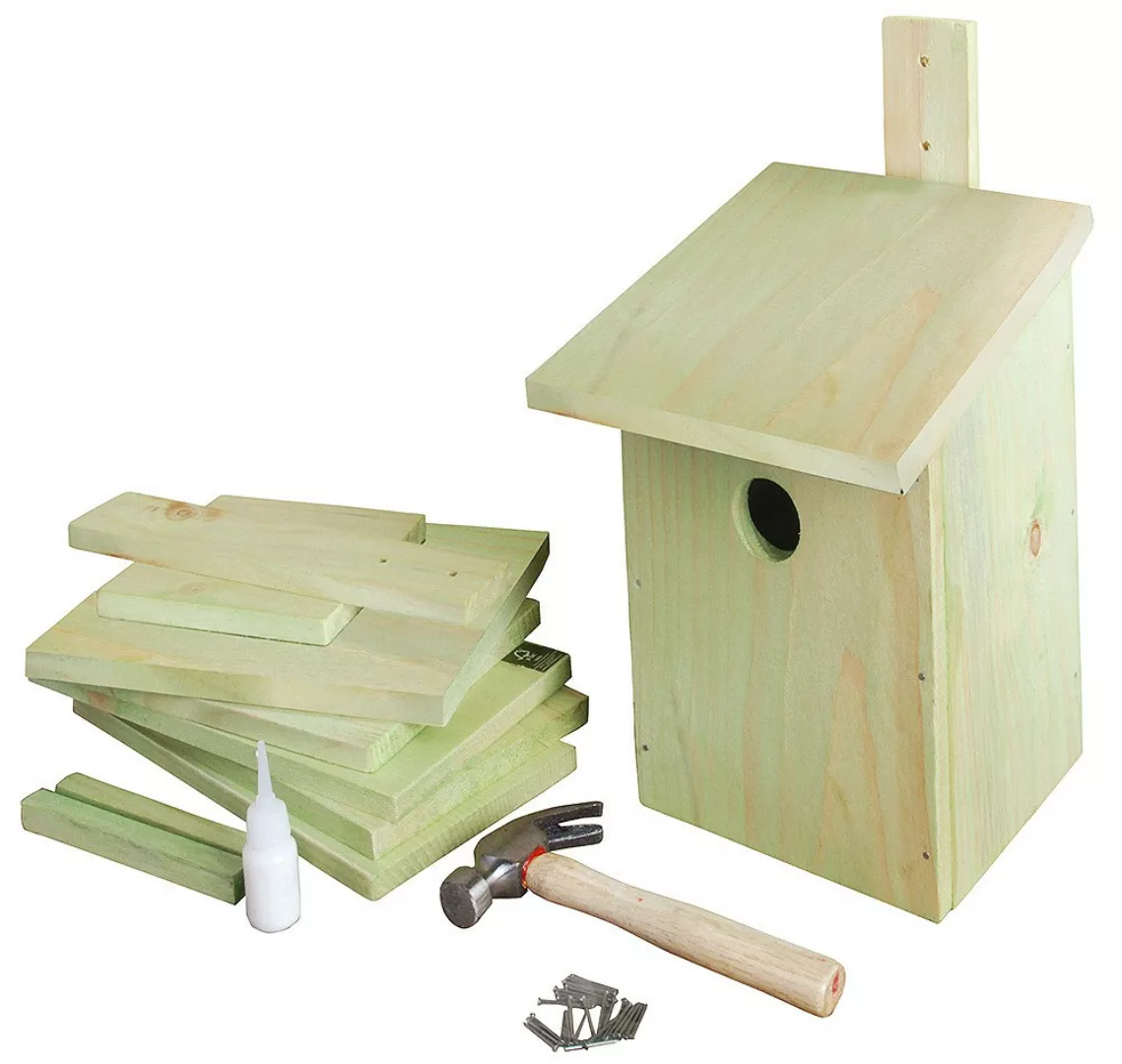 Vogelhaus zum Selberbauen Bausatz Nistkasten Holz Vogelhäuschen 25cm günstig online kaufen