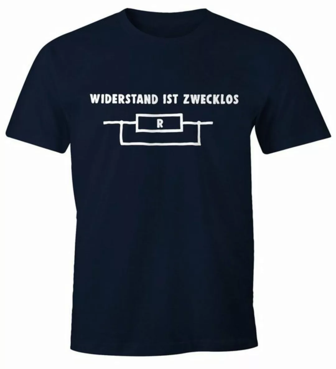 MoonWorks Print-Shirt Widerstand ist zwecklos Shirt Herren T-Shirt Moonwork günstig online kaufen