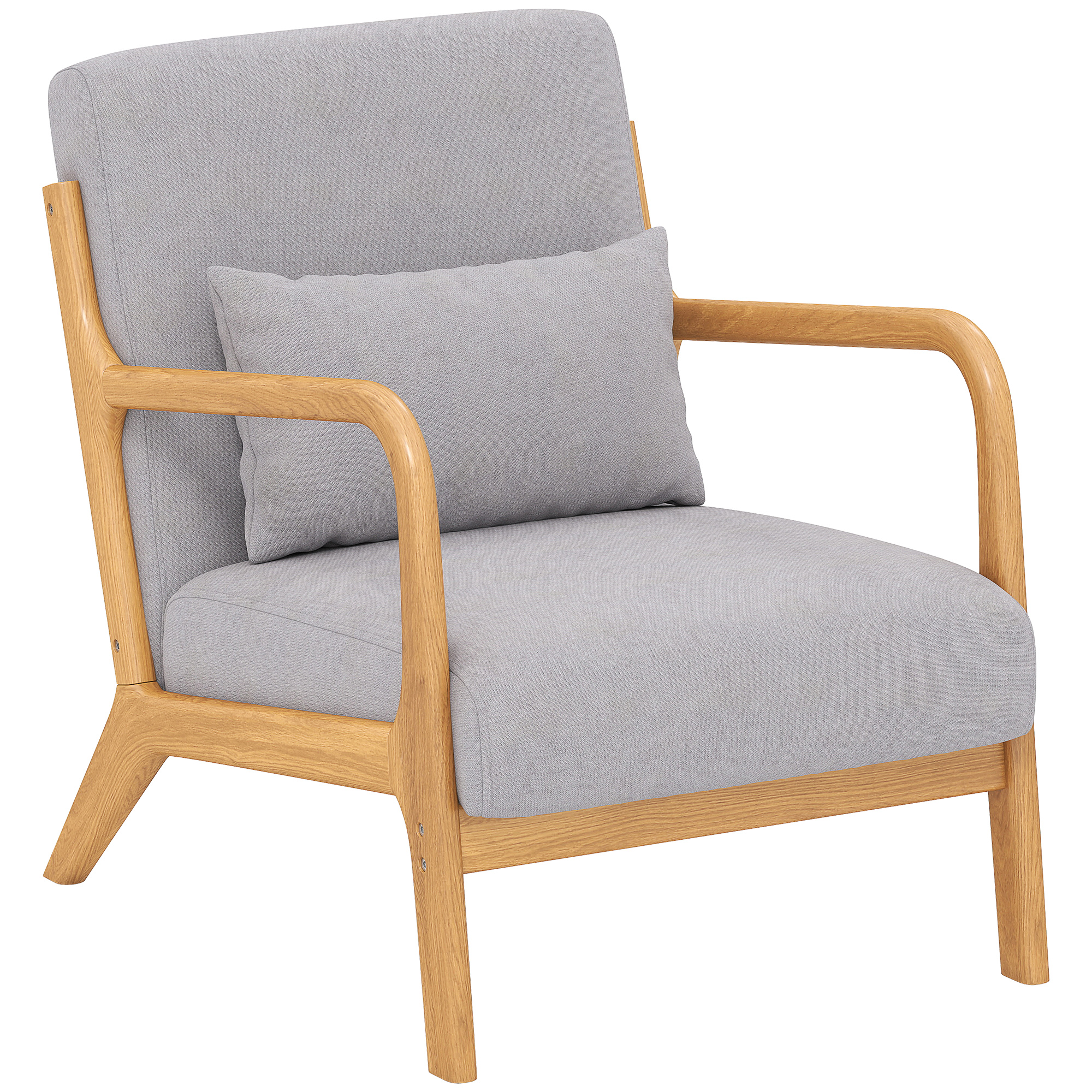 HOMCOM Sessel Loungesessel mit Armlehne, Lendenkissen, Gepolstert Relaxsess günstig online kaufen