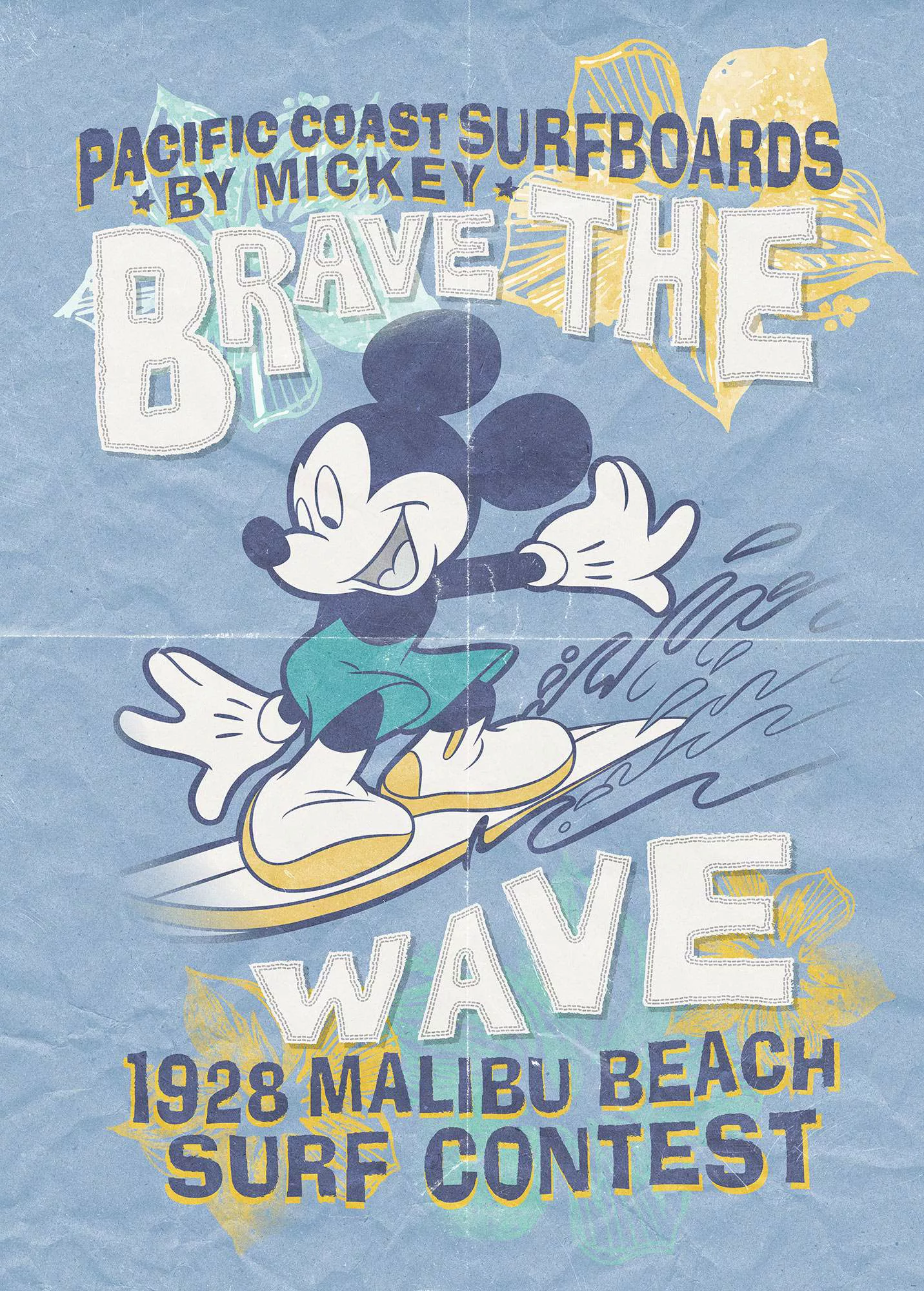 Komar Vliesfototapete Mickey Brave the Wave 200 cm x 280 cm günstig online kaufen