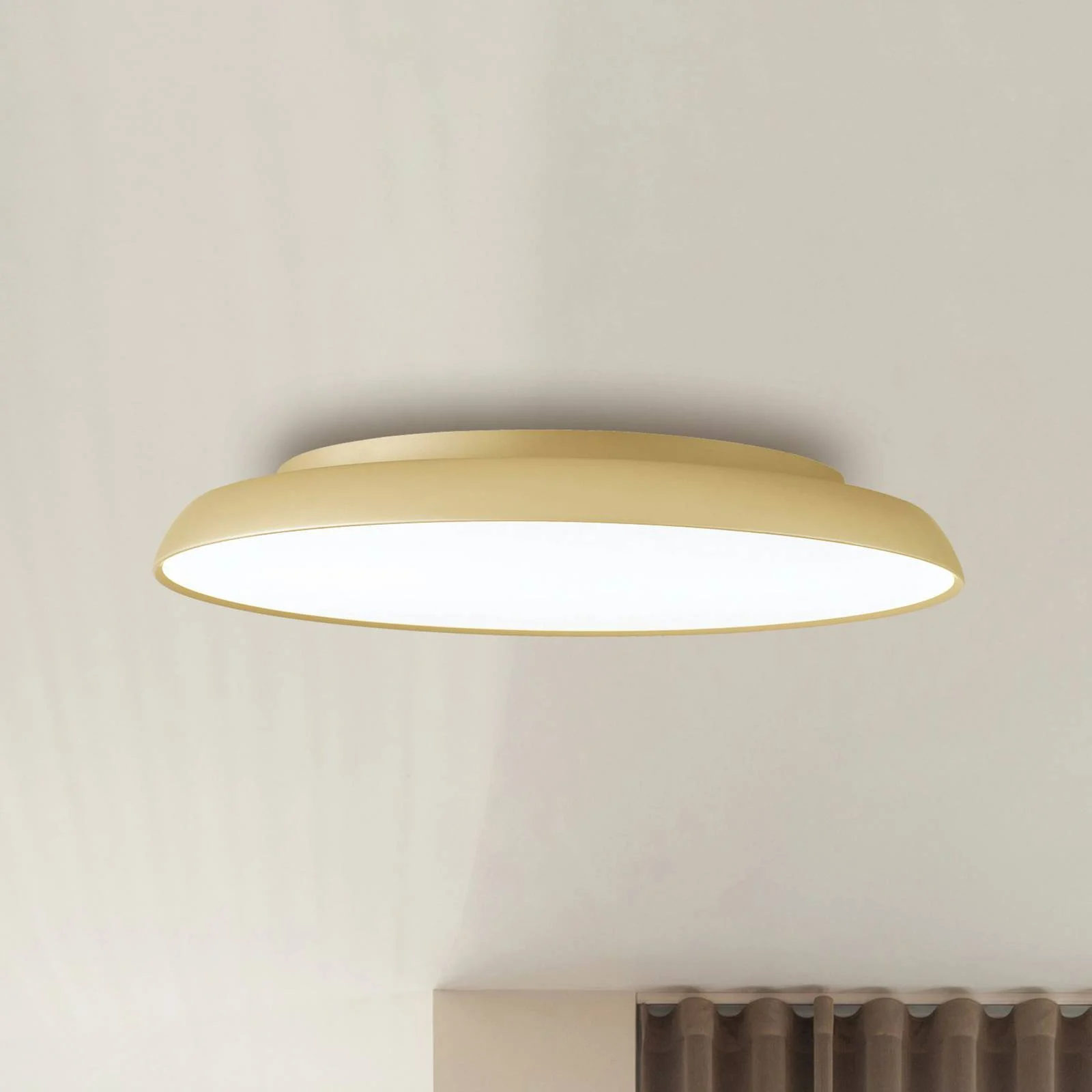 LED-Deckenlampe Art, Ø 45 cm, creme-goldfarben, Metall günstig online kaufen