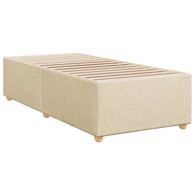 vidaXL Bett Bettgestell ohne Matratze Creme 100x200 cm Stoff günstig online kaufen