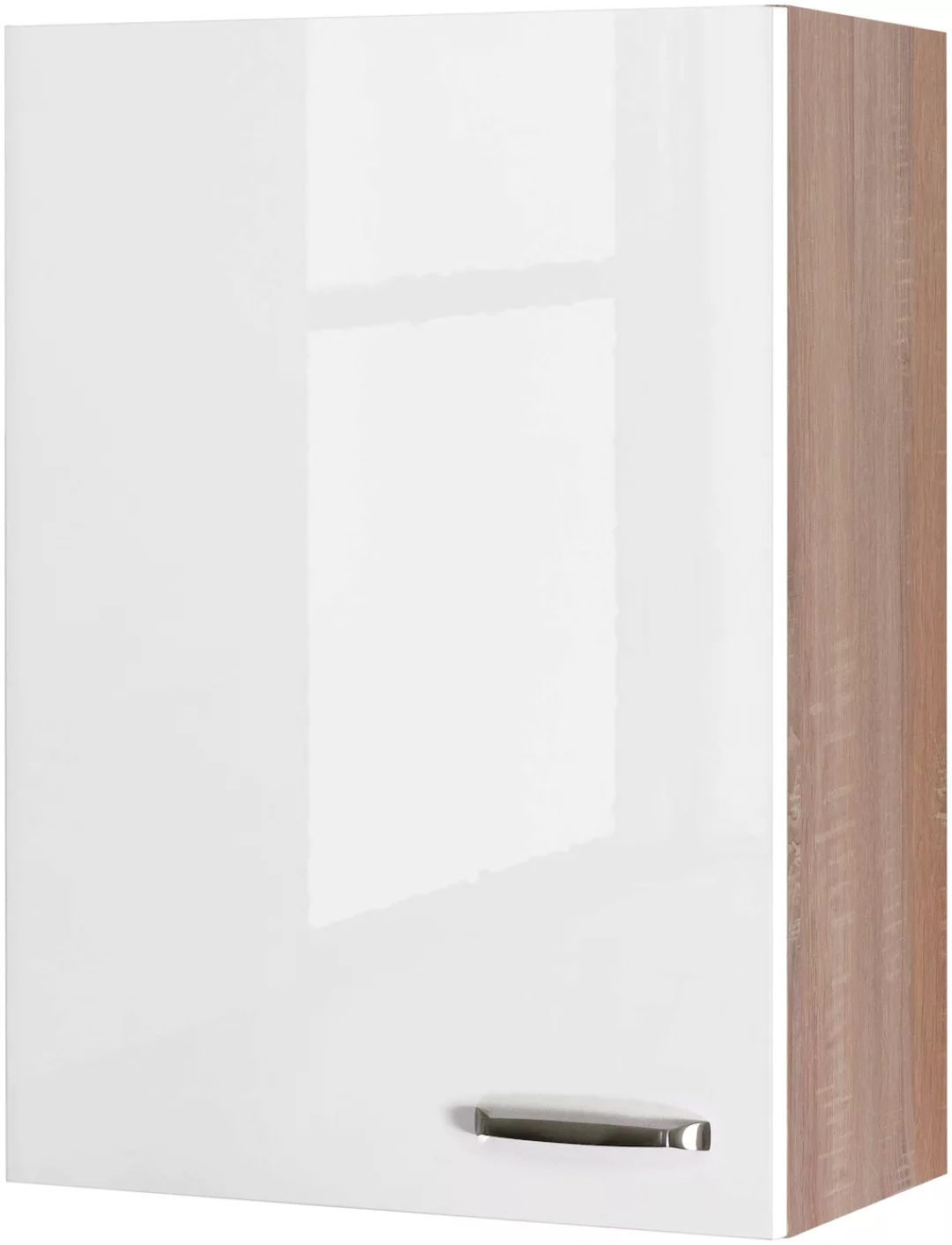 Flex-Well Exclusiv Oberschrank Valero 60 cm x 89 cm Hochglanz Weiß-Sonoma E günstig online kaufen