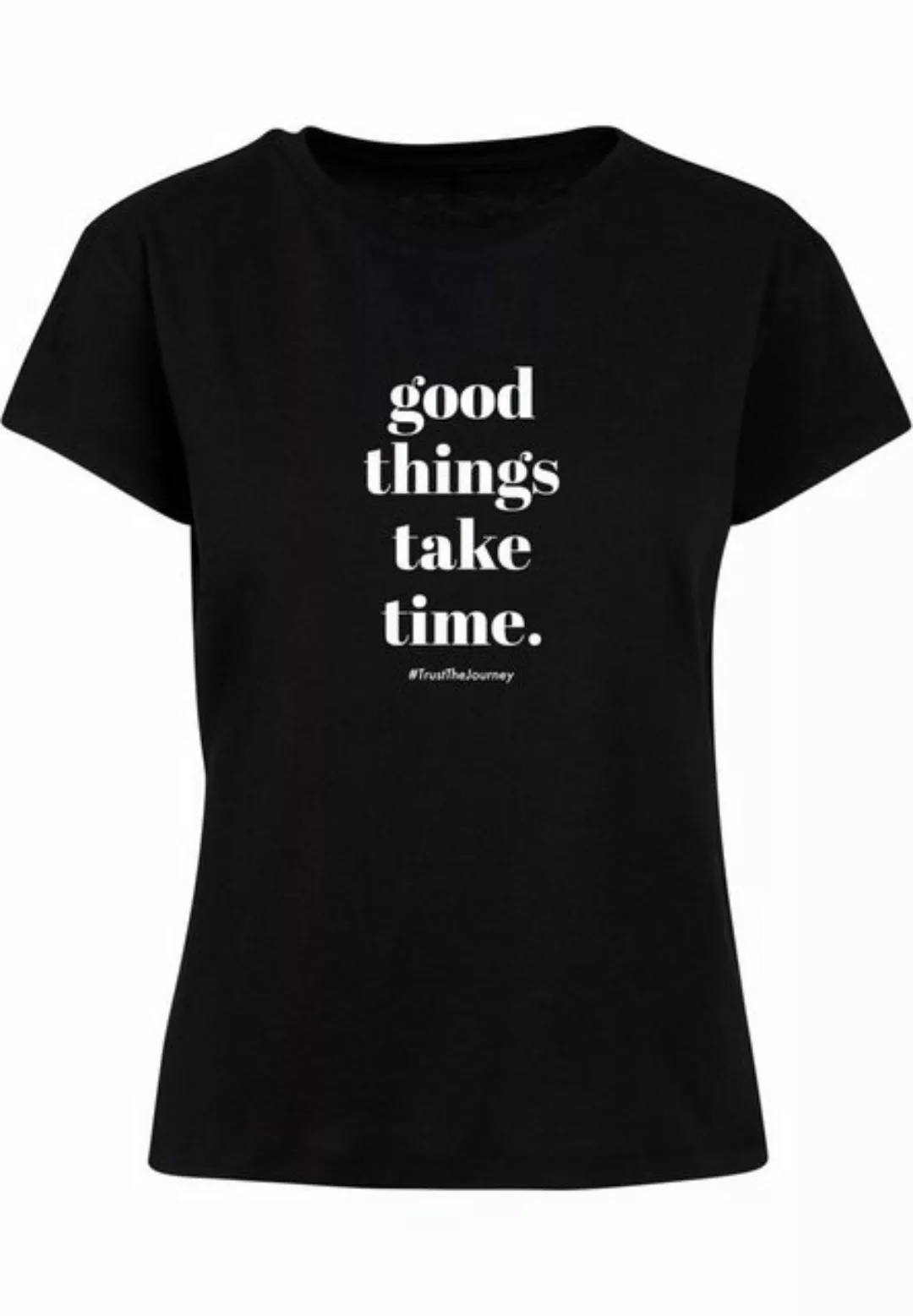 Merchcode T-Shirt "Merchcode Damen Ladies Good Things Take Time Box Tee" günstig online kaufen