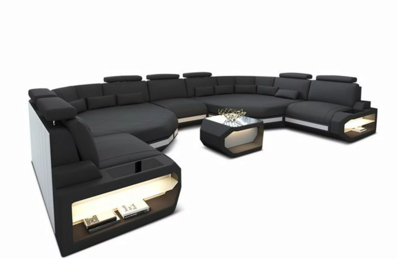 Sofa Dreams Wohnlandschaft Stoff Polster Sofa Couch Asti, Mikrofaser, XXL U günstig online kaufen