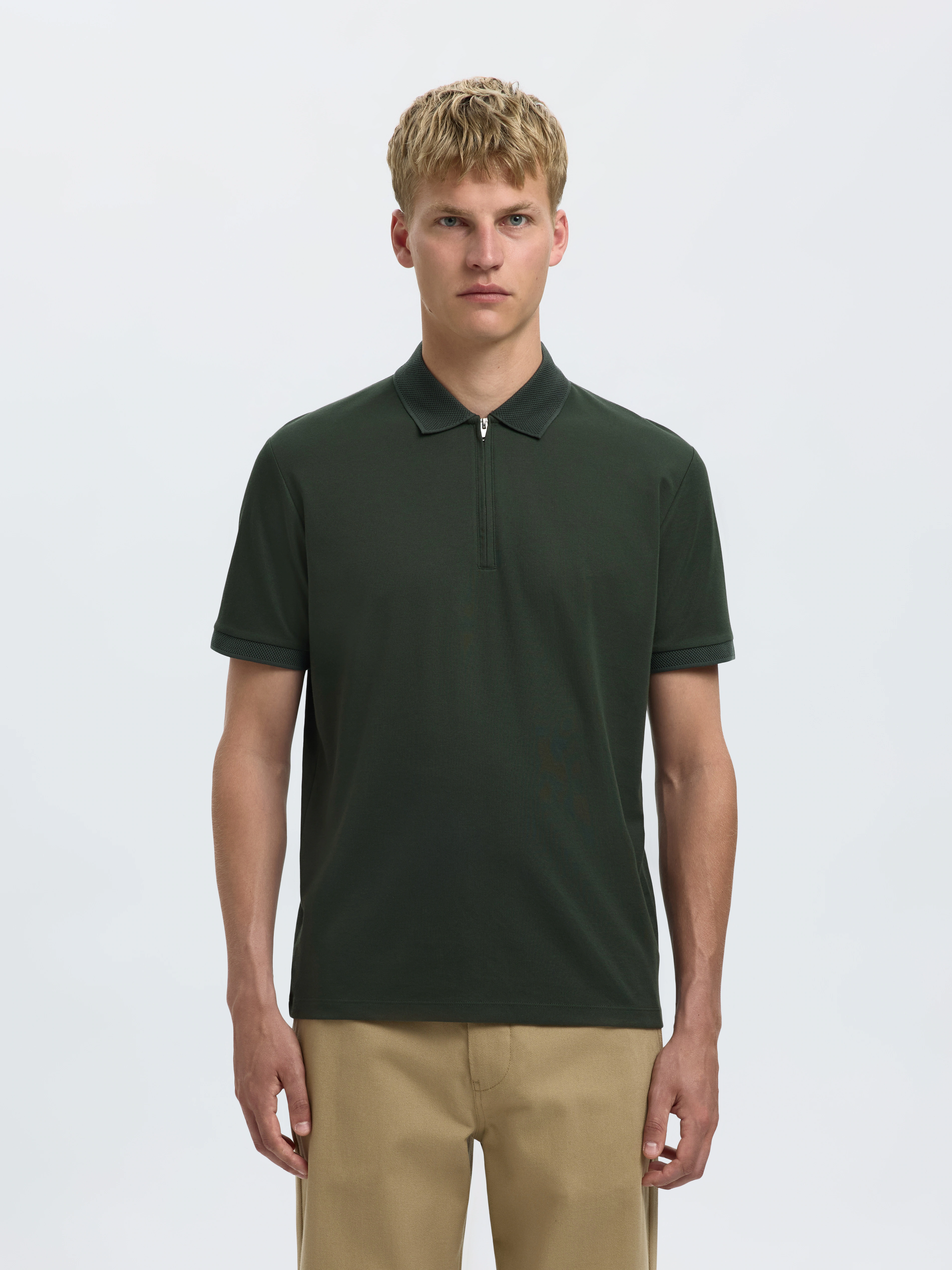 SELECTED HOMME Poloshirt SLHFAVE ZIP SS günstig online kaufen