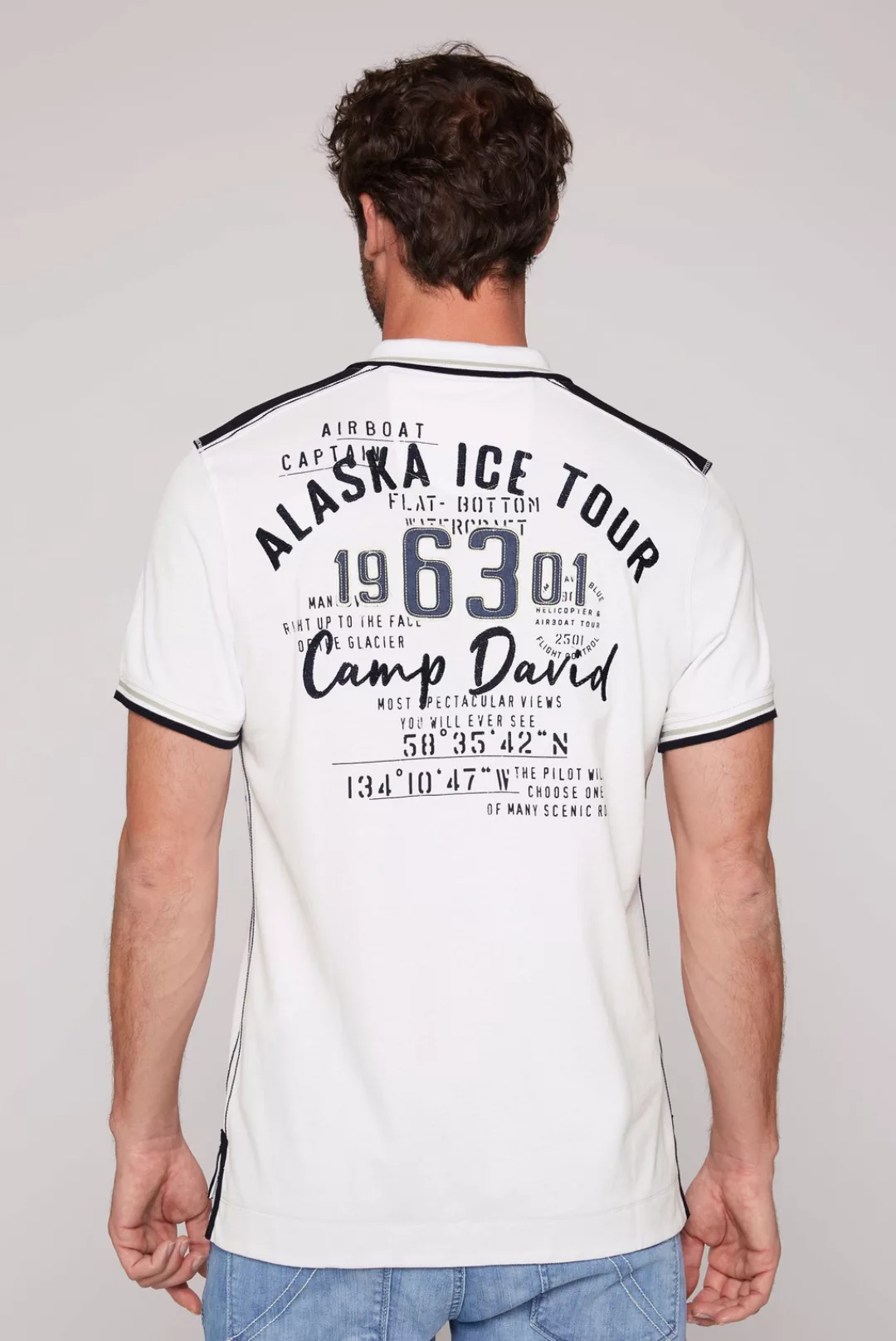 CAMP DAVID Poloshirt mit Label-Applikationen günstig online kaufen