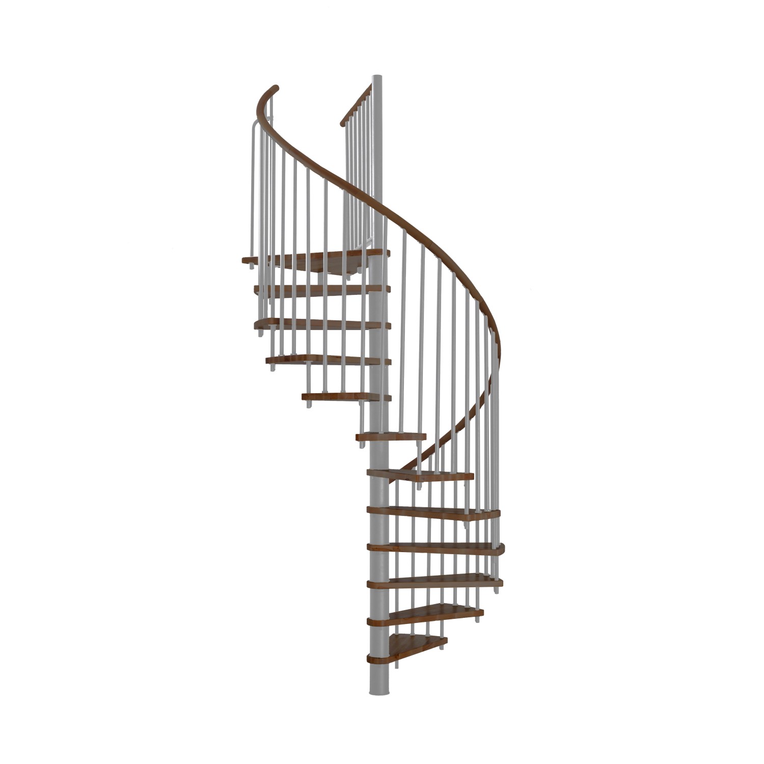 Minka Spindeltreppe Spiral Wood Walnuss-Grau 120 cm günstig online kaufen