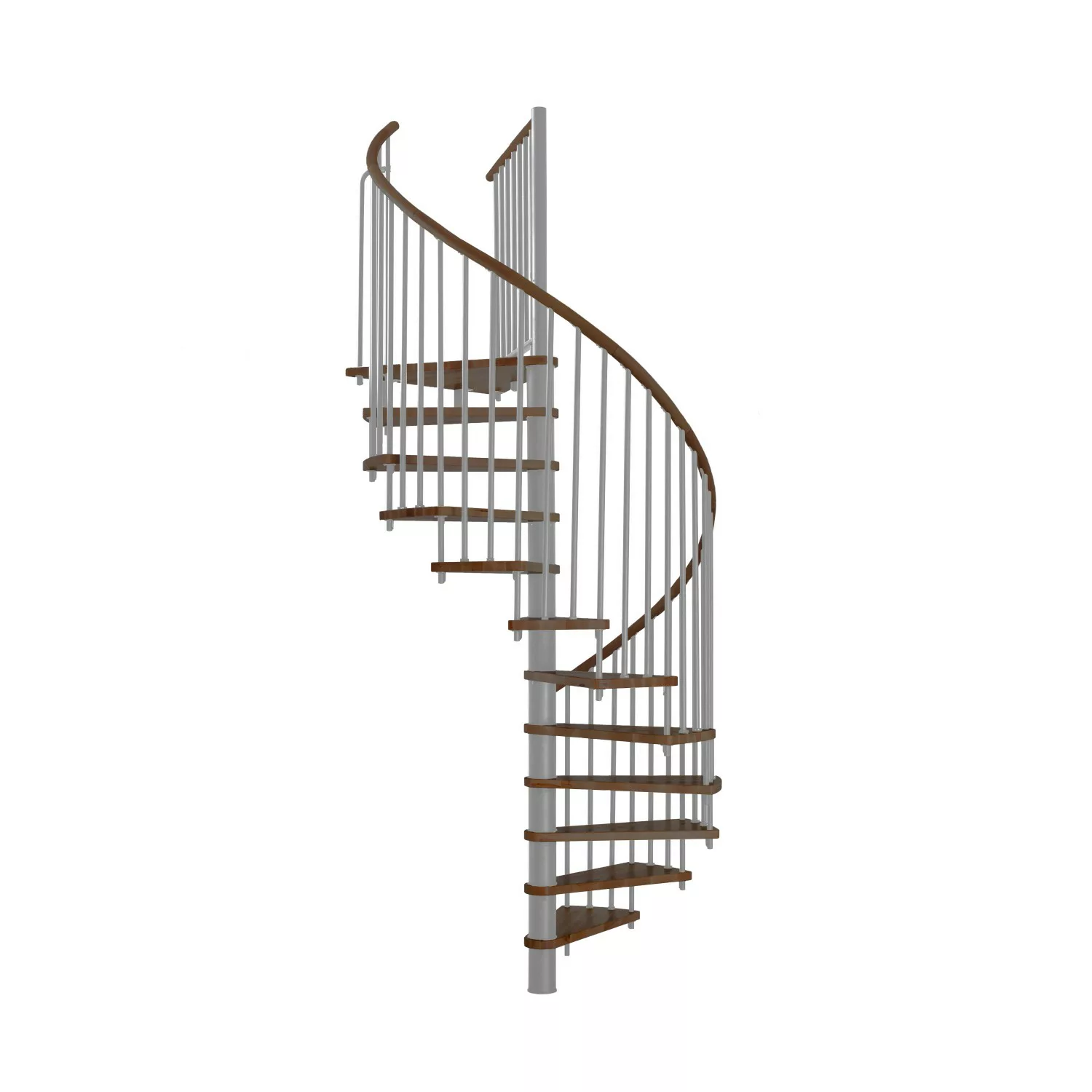 Minka Spindeltreppe Spiral Wood Walnuss-Grau 140 cm günstig online kaufen