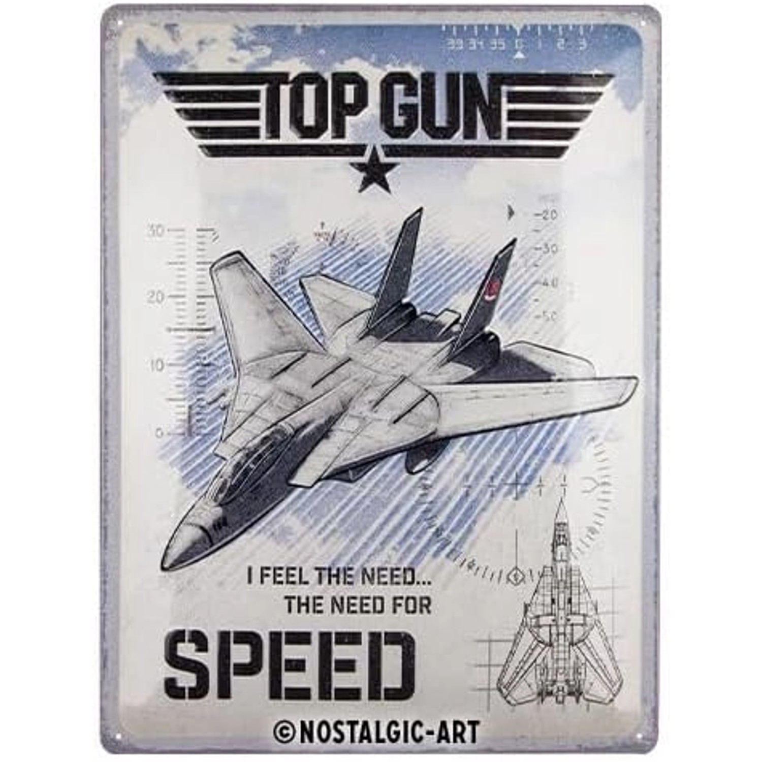 Nostalgic-Art Blechschild 30 x 40 cm - Top Gun - Jet günstig online kaufen