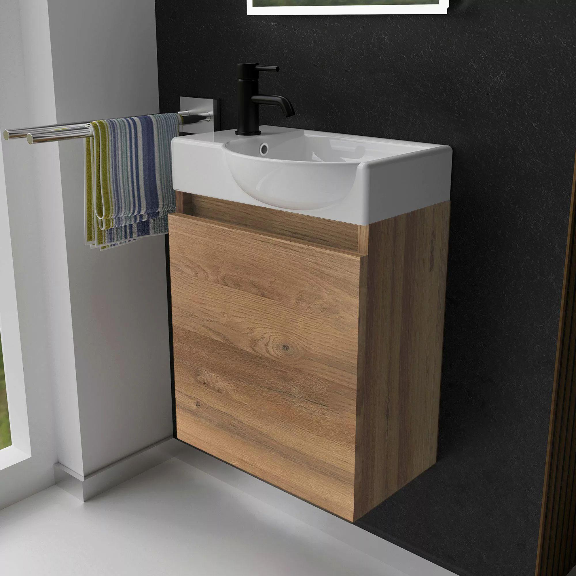 Alpenberger Badmöbel-Set Gäste WC Waschbecken mit günstig online kaufen