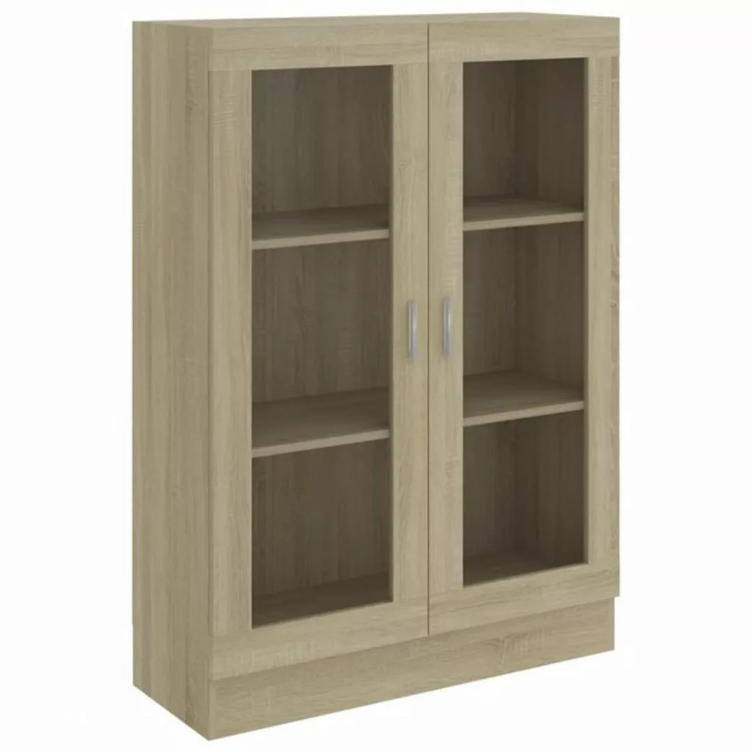 furnicato Vitrine Vitrinenschrank Sonoma-Eiche 82,5x30,5x115 cm Holzwerksto günstig online kaufen