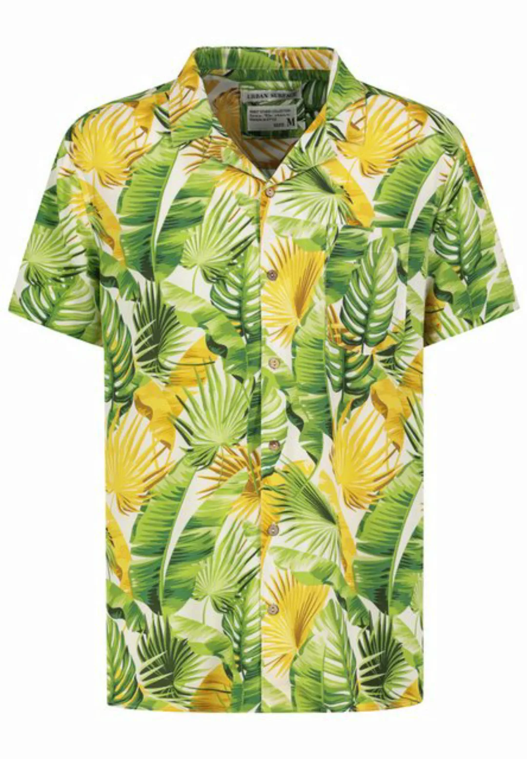 Urban Surface Kurzarmhemd Allover-Print Tropical Flowers günstig online kaufen