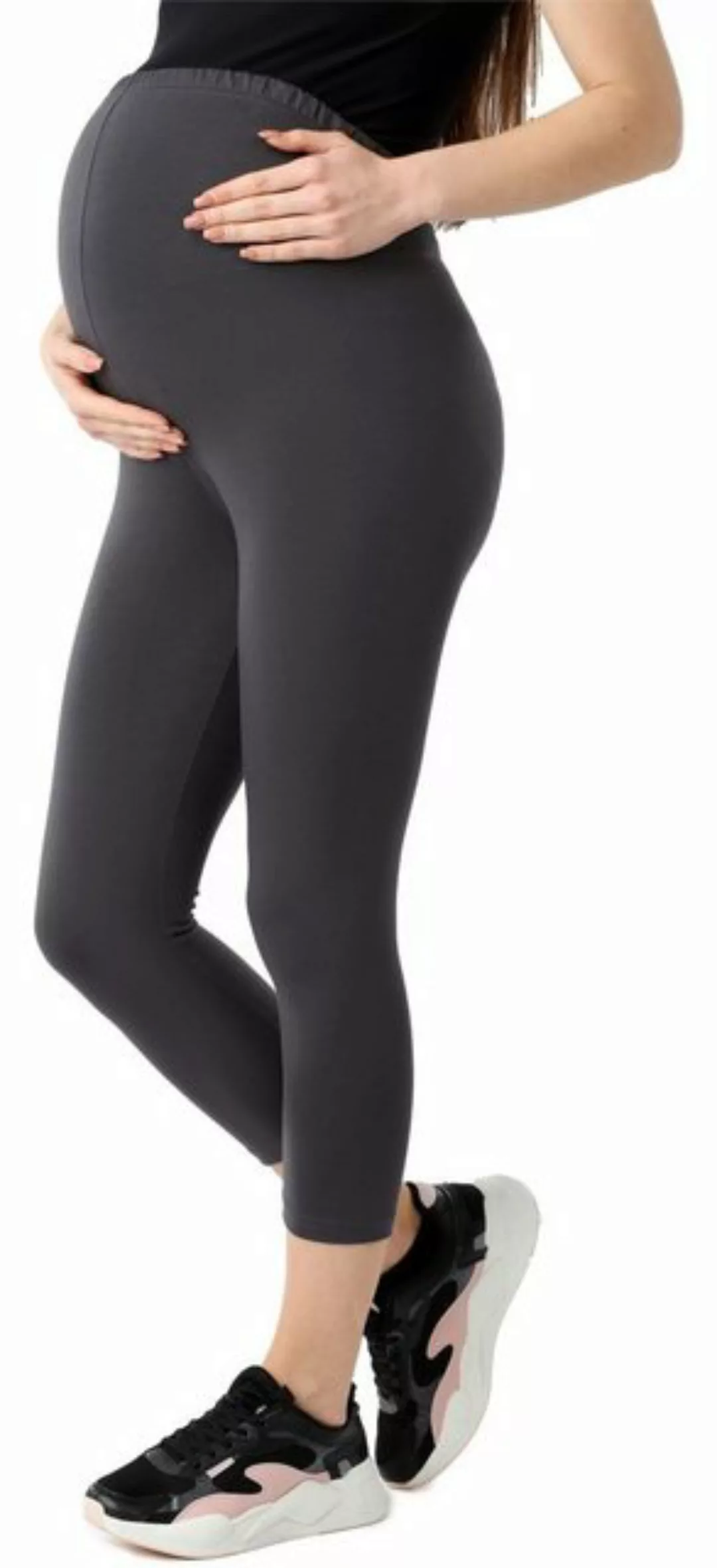 Be Mammy Umstandsleggings Damen 3/4 Umstandsleggings aus Bio-Baumwolle BE20 günstig online kaufen