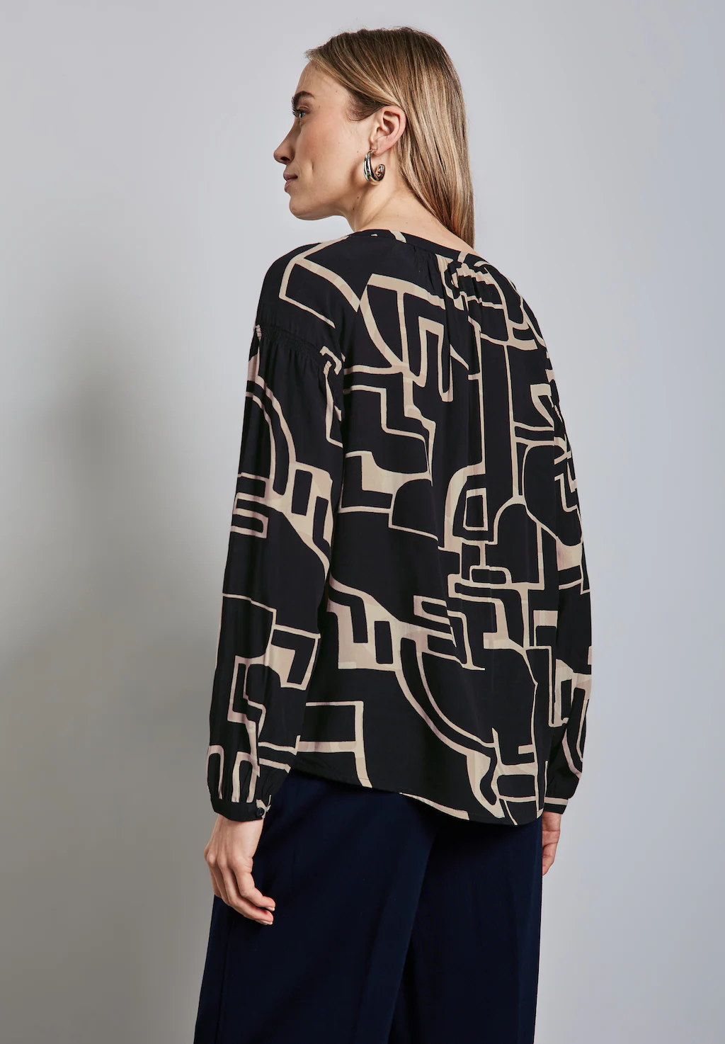 STREET ONE Langarmbluse mit All-Over Print günstig online kaufen