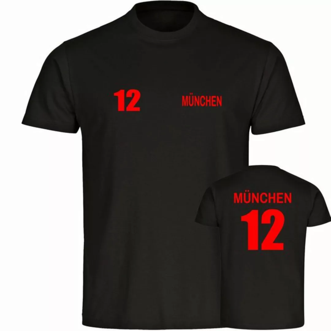 multifanshop T-Shirt Herren München rot - Trikot 12 - Männer günstig online kaufen