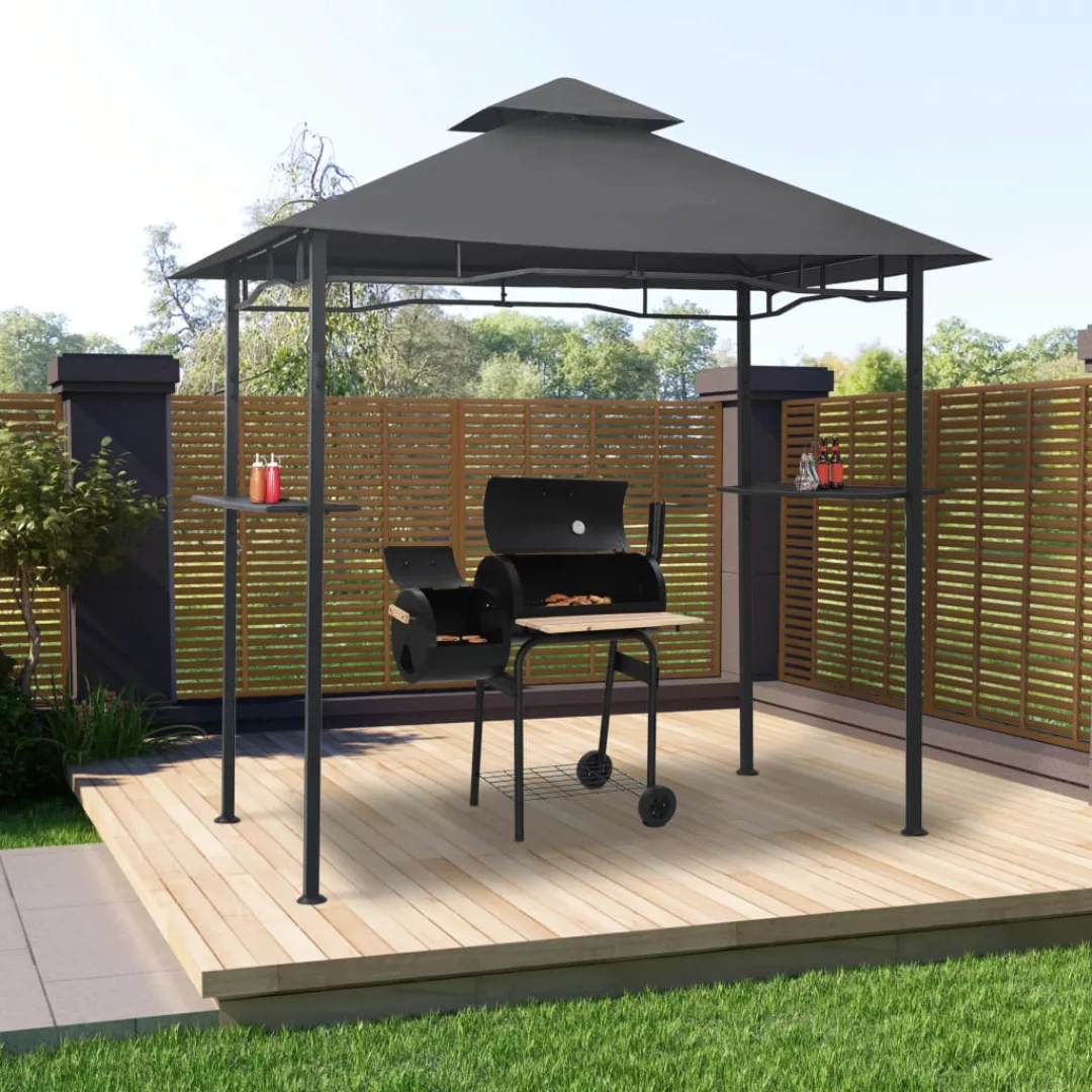 Bbq-pavillon 240x150x255 Cm Anthrazit Stahl günstig online kaufen