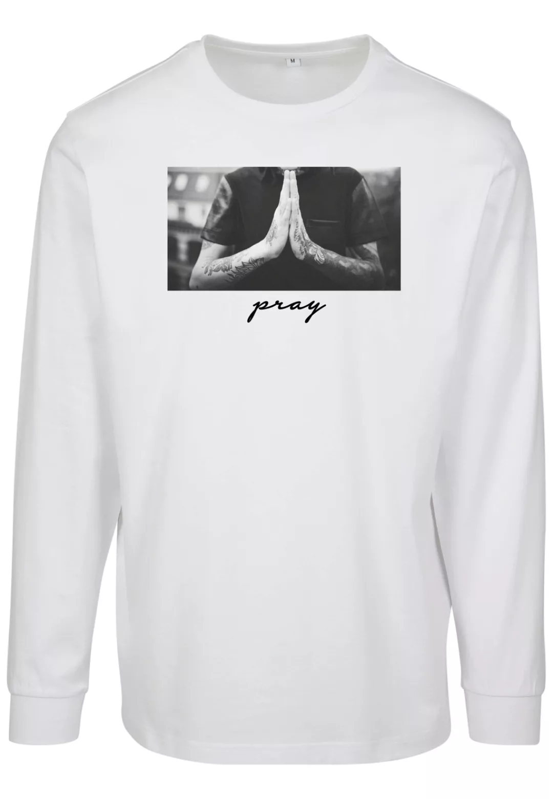 MisterTee Longsleeve "MisterTee Herren Pray Longsleeve" günstig online kaufen