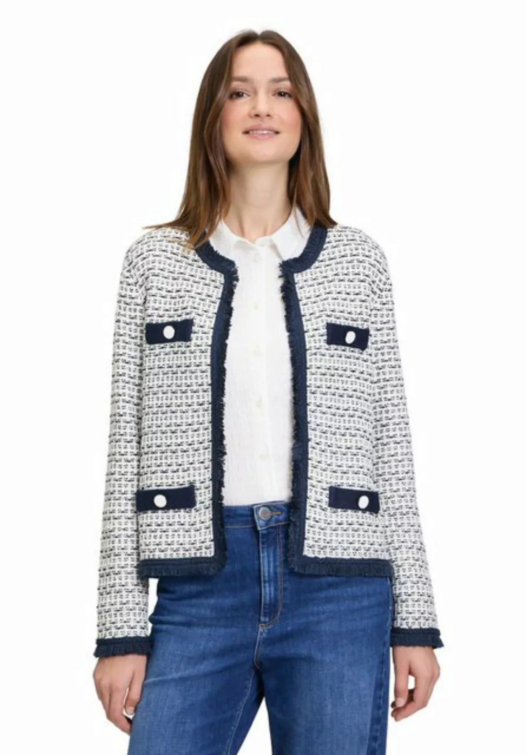 Betty&Co Strickjacke Betty & Co Strick-Cardigan mit Rundhalsausschnitt (1-t günstig online kaufen