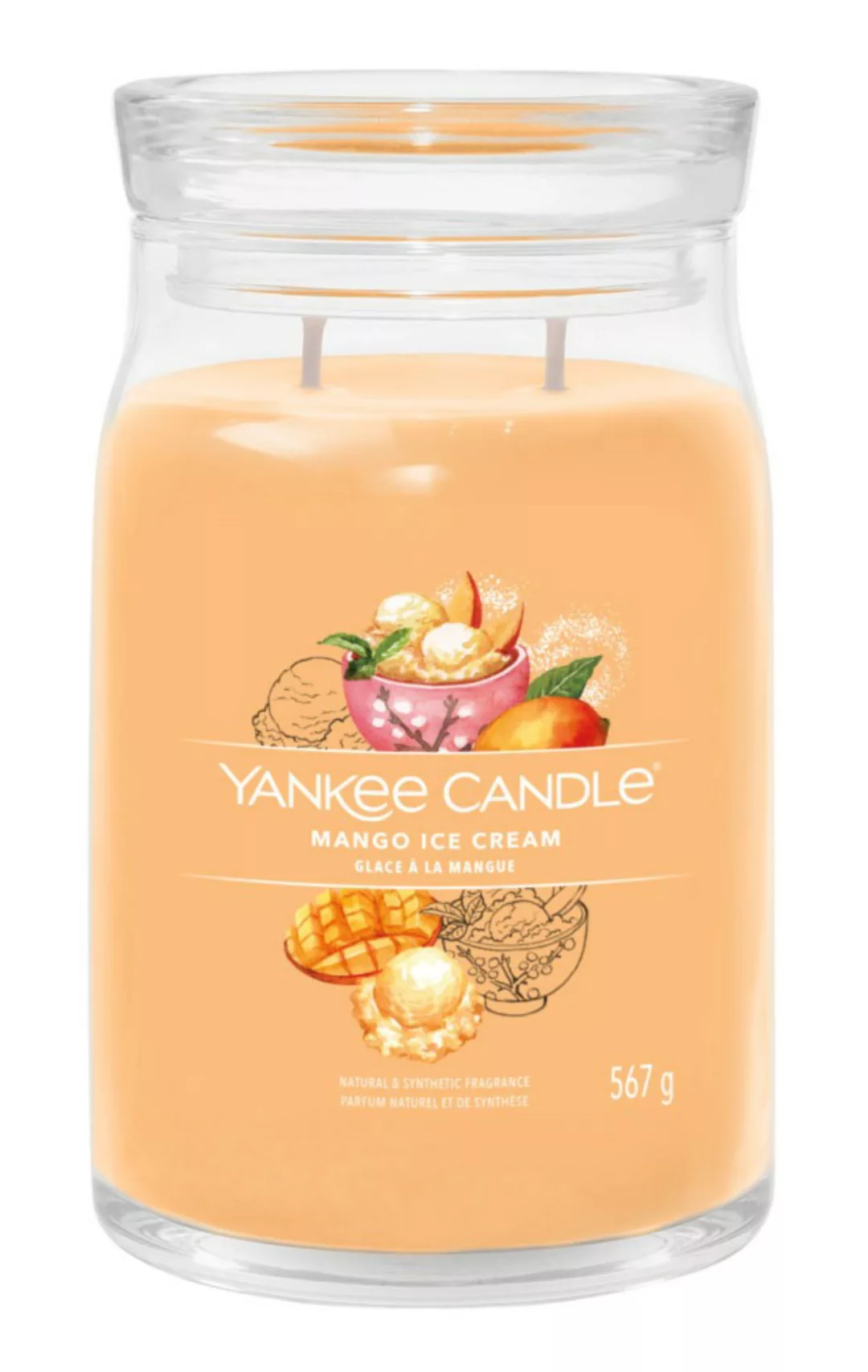 Yankee Candle Duftkerze Signature Mango Ice Cream 567 g günstig online kaufen