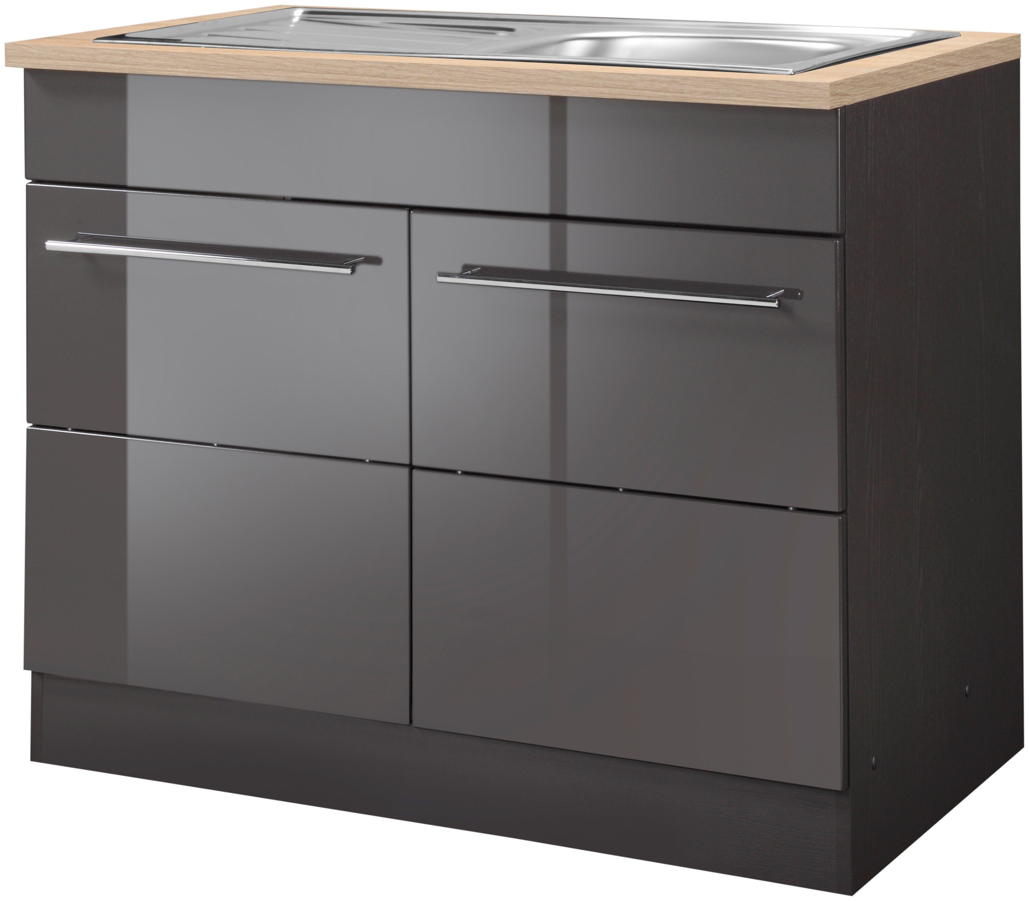KOCHSTATION Spülenschrank "KS-Wien", Breite 110 cm, inkl. Möbelfront für te günstig online kaufen