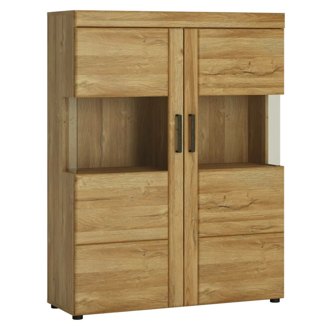 Wohn-/Esszimmer Highboard mit Beleuchtung, Grandson Eiche Nb. CARIATI-129, günstig online kaufen