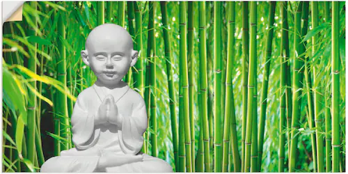 Artland Wandfolie »Buddha mit Bambus«, Religion, (1 St.), selbstklebend günstig online kaufen